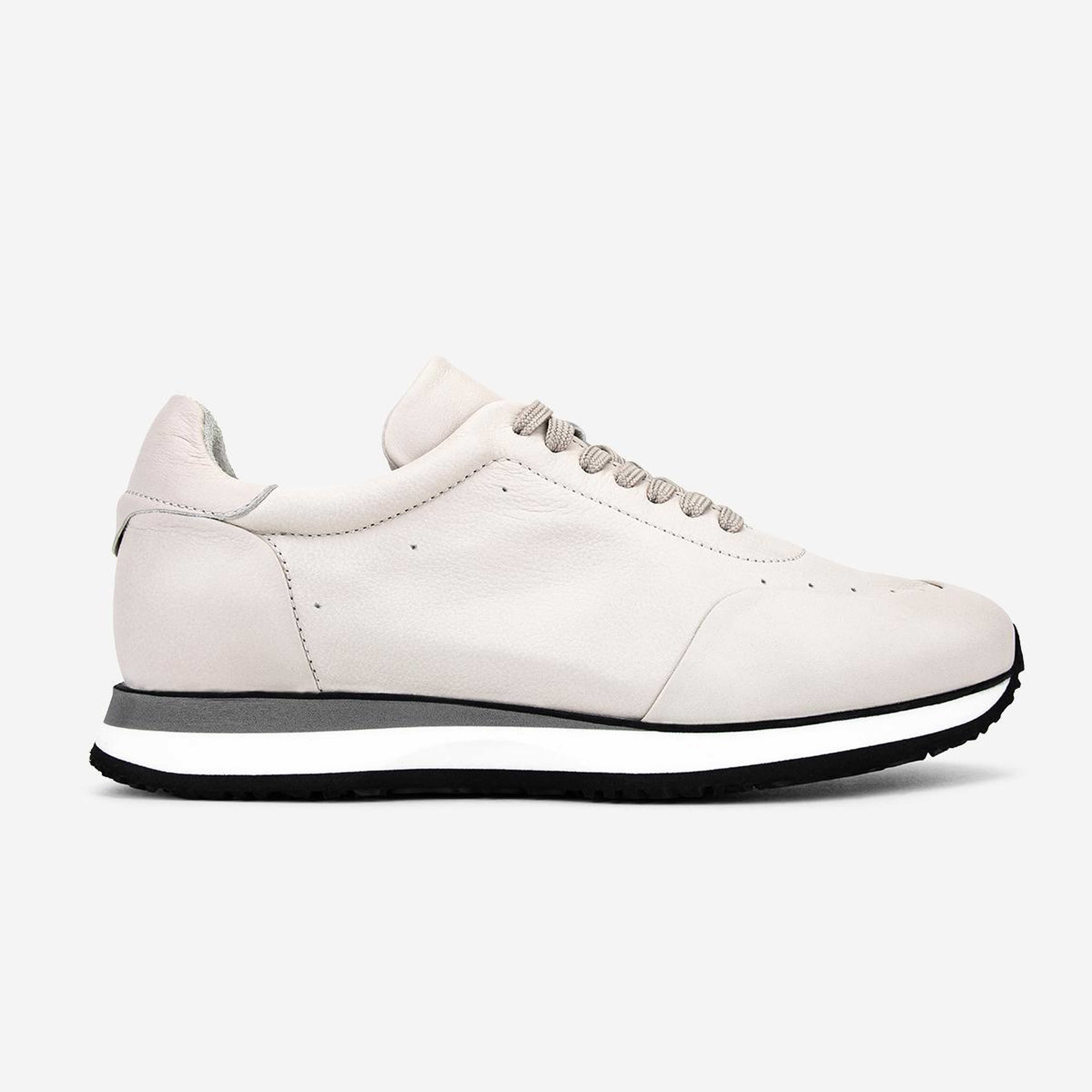 Valmenti Erkek Hakiki Deri Kırık Beyaz Sneakers & Spor Ayakkabı