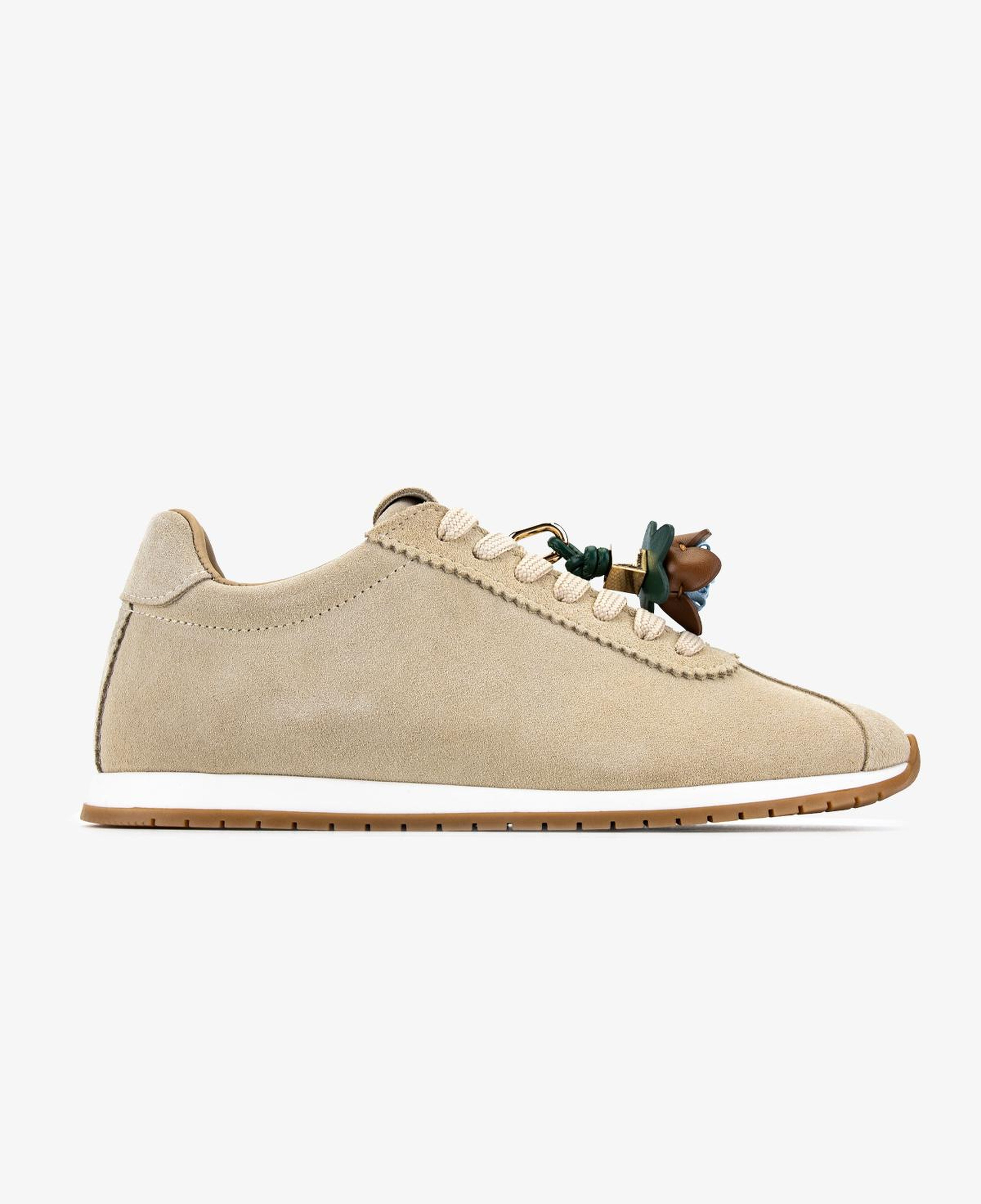 Valmenti Kadın Hakiki Deri Bej Süet Sneakers & Spor Ayakkabı