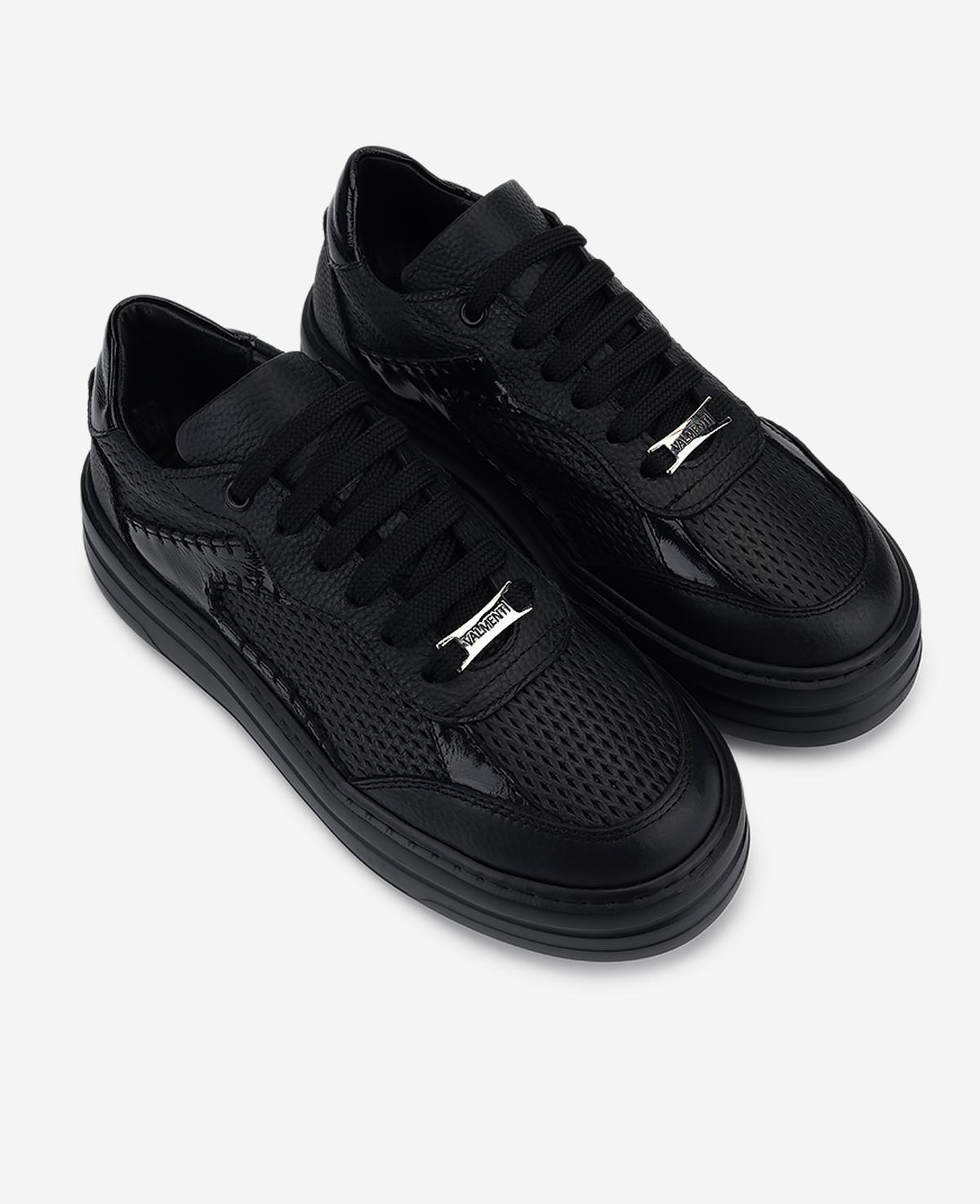 Valmenti Kadın Hakiki Deri Siyah Floter Sneakers & Spor Ayakkabı