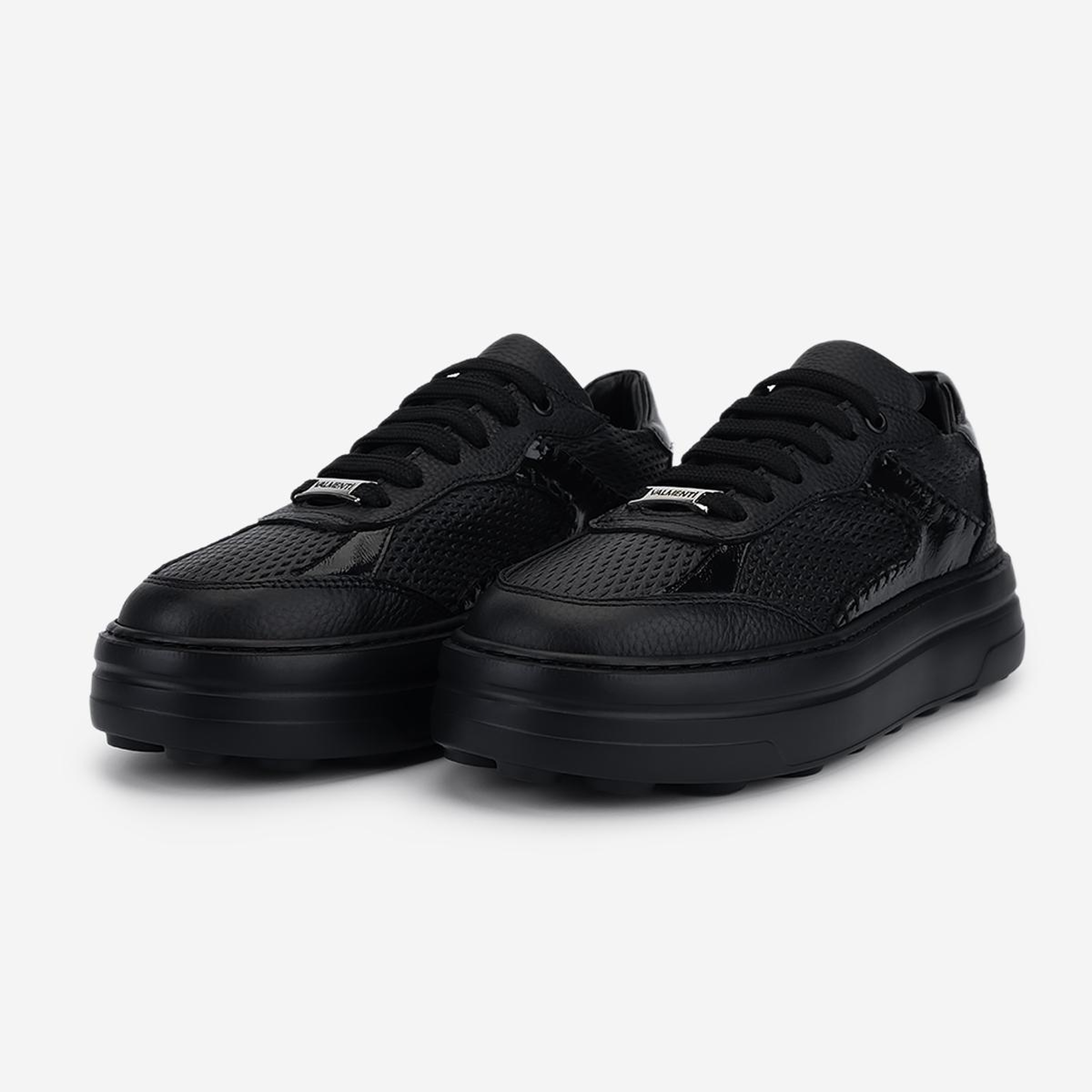 Valmenti Kadın Hakiki Deri Siyah Floter Sneakers & Spor Ayakkabı
