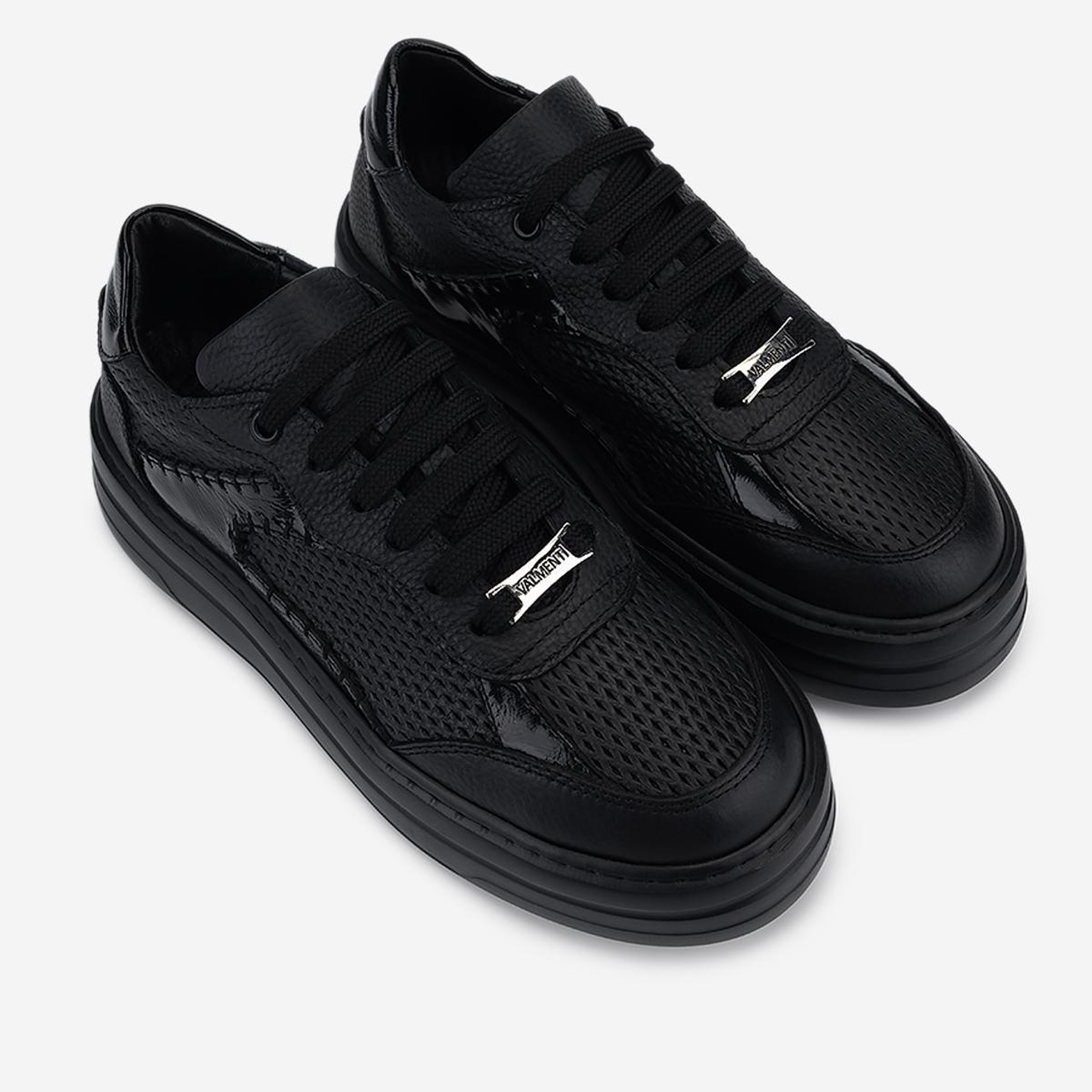 Valmenti Kadın Hakiki Deri Siyah Floter Sneakers & Spor Ayakkabı