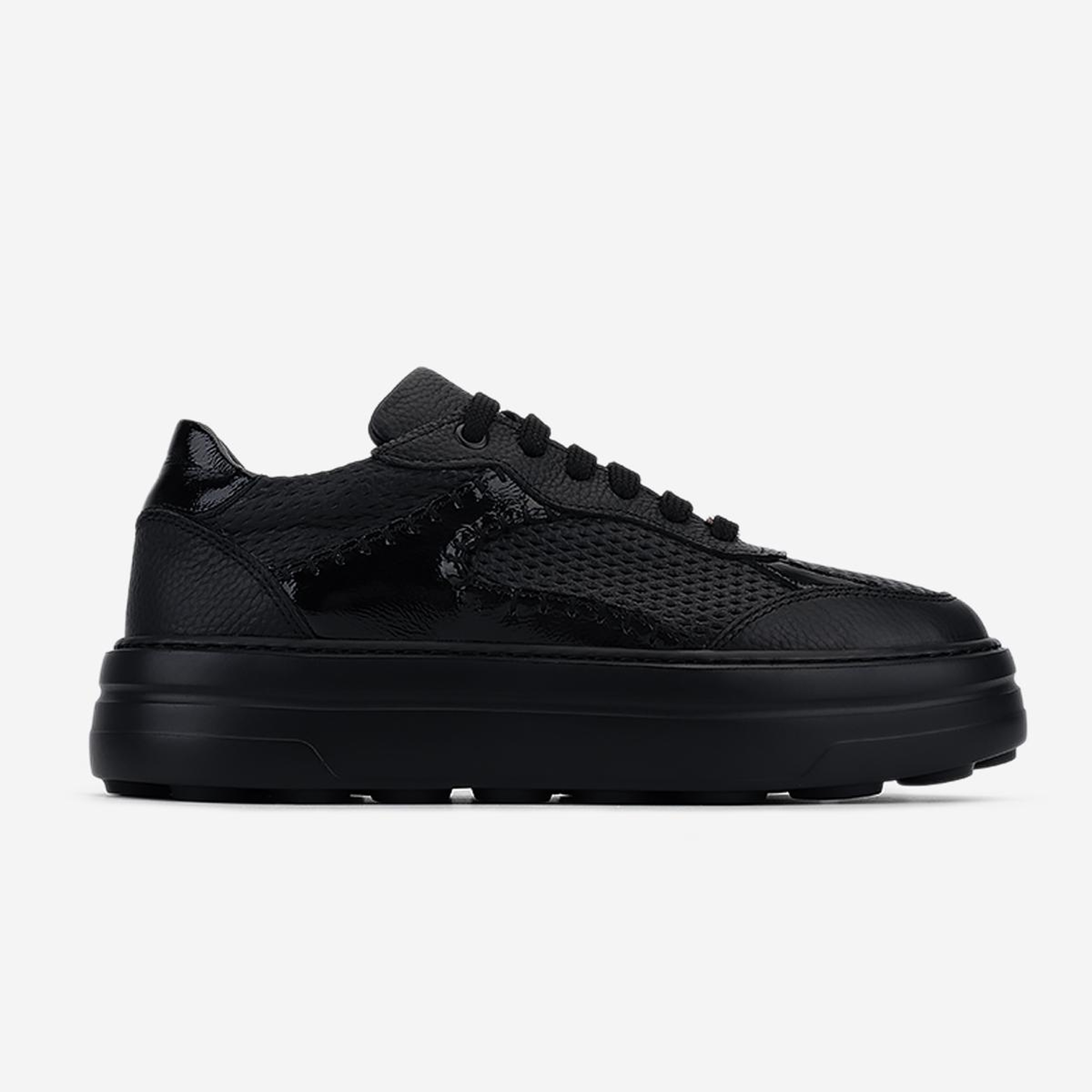 Valmenti Kadın Hakiki Deri Siyah Floter Sneakers & Spor Ayakkabı
