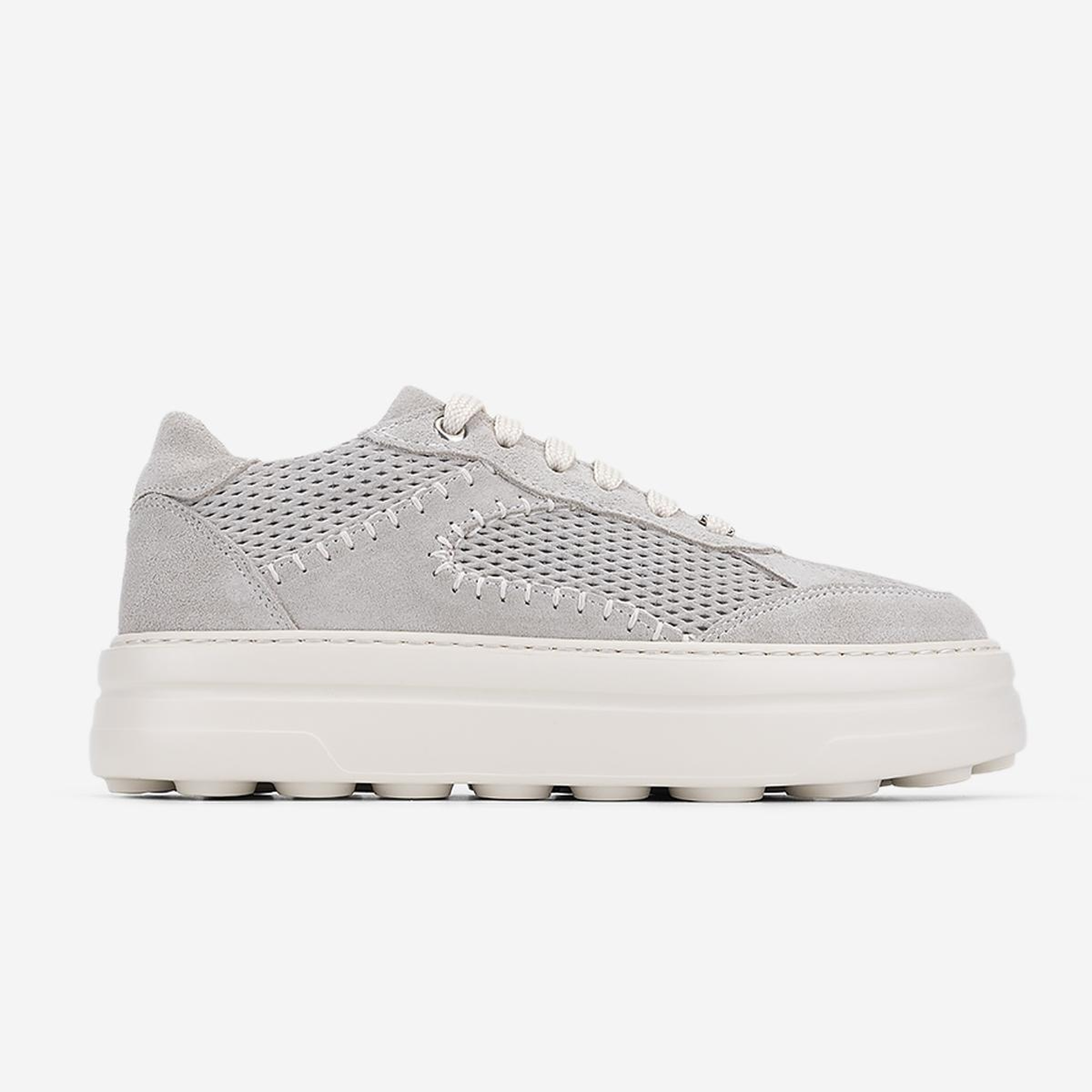 Valmenti Kadın Hakiki Deri Bej Süet Sneakers & Spor Ayakkabı