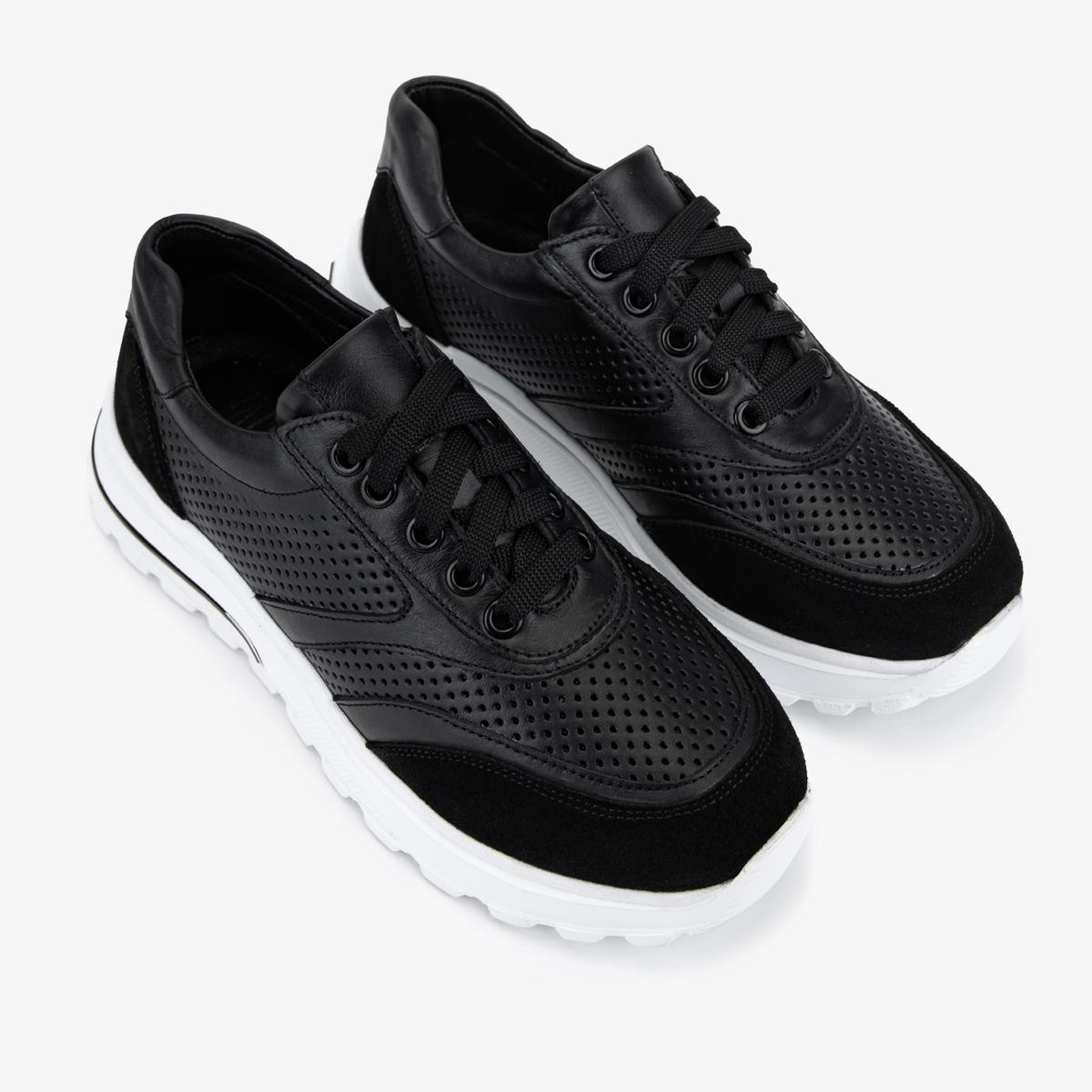 Valmenti Kadın Hakiki Deri Siyah Sneakers & Spor Ayakkabı