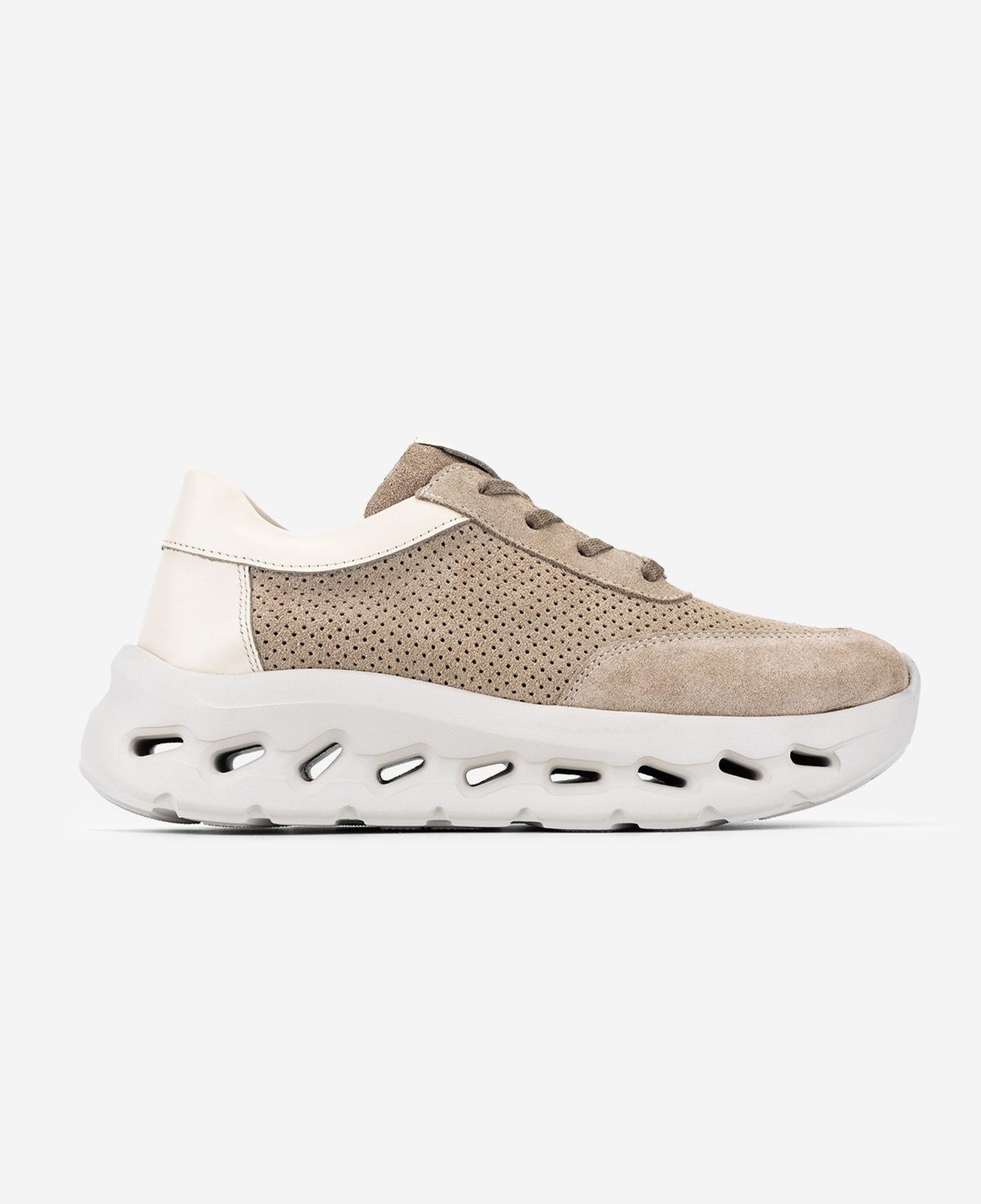 Valmenti Kadın Hakiki Deri Bej Sneakers & Spor Ayakkabı