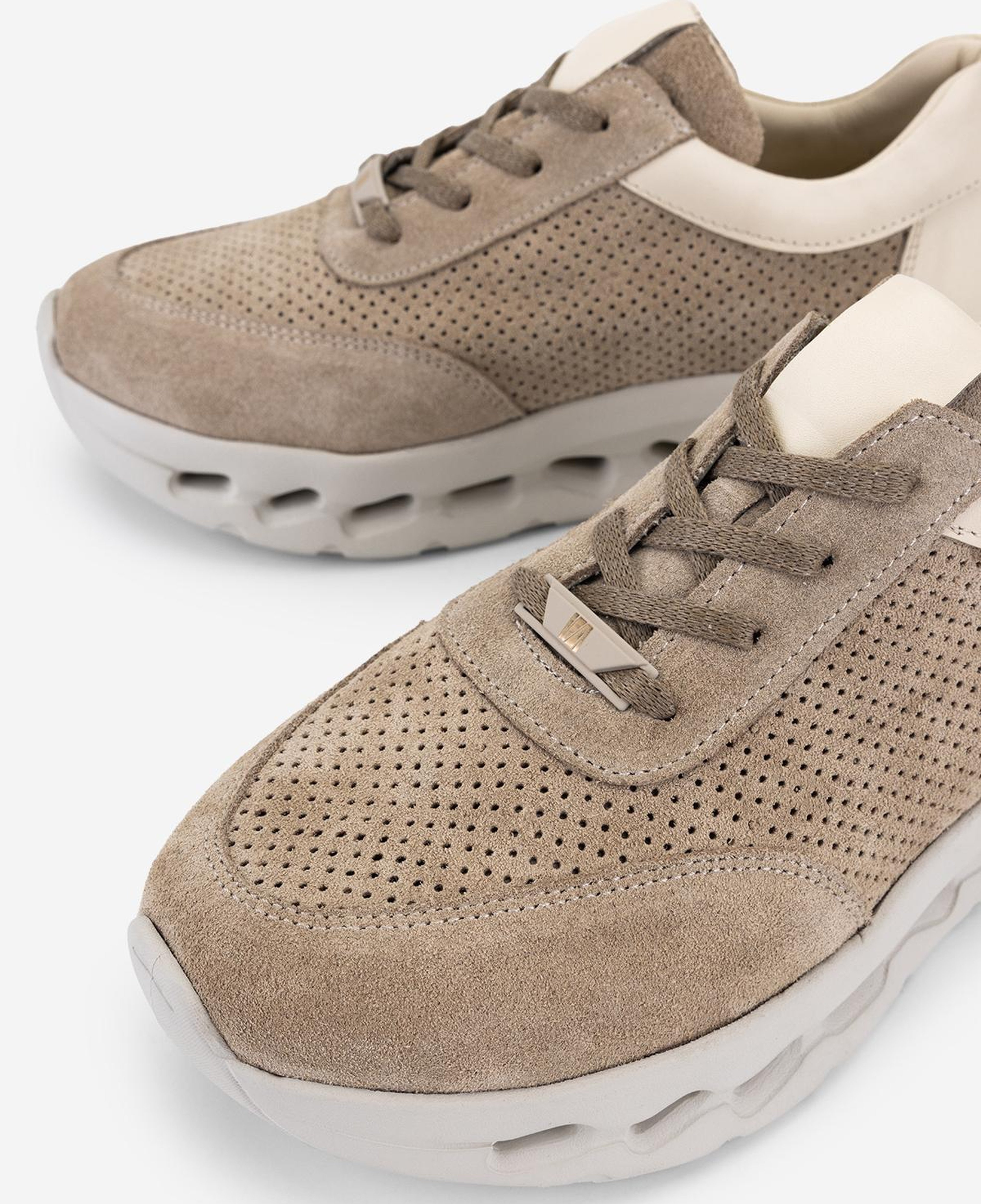 Valmenti Kadın Hakiki Deri Bej Sneakers & Spor Ayakkabı