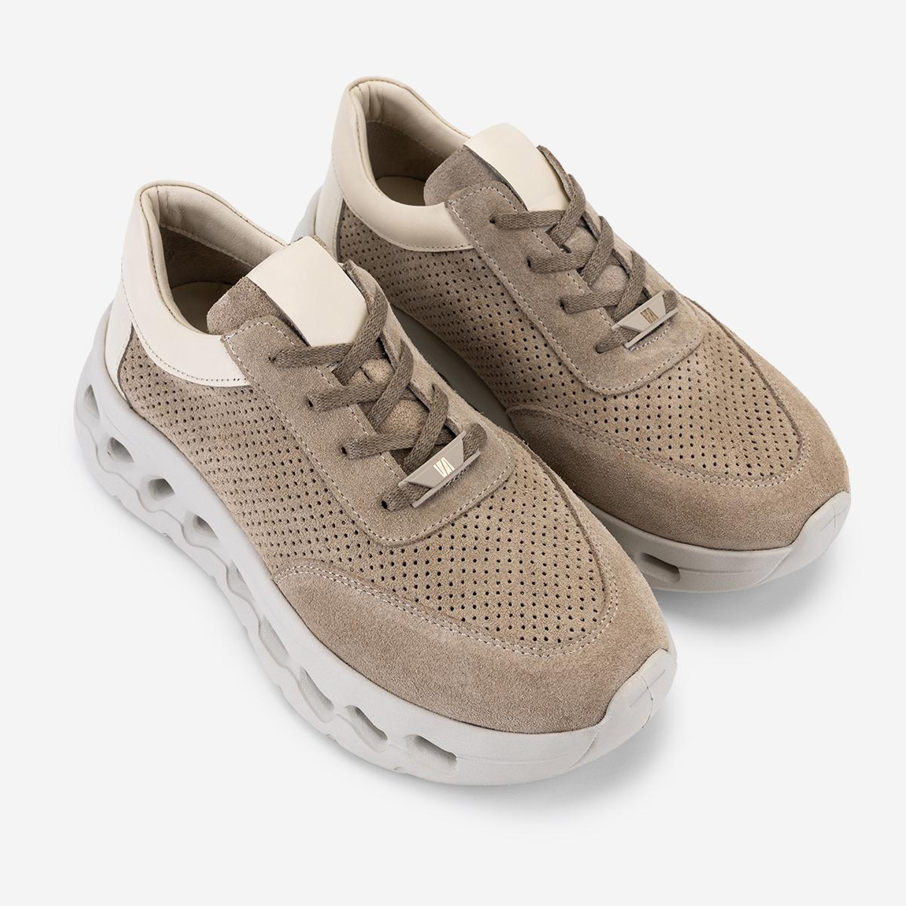 Valmenti Kadın Hakiki Deri Bej Sneakers & Spor Ayakkabı