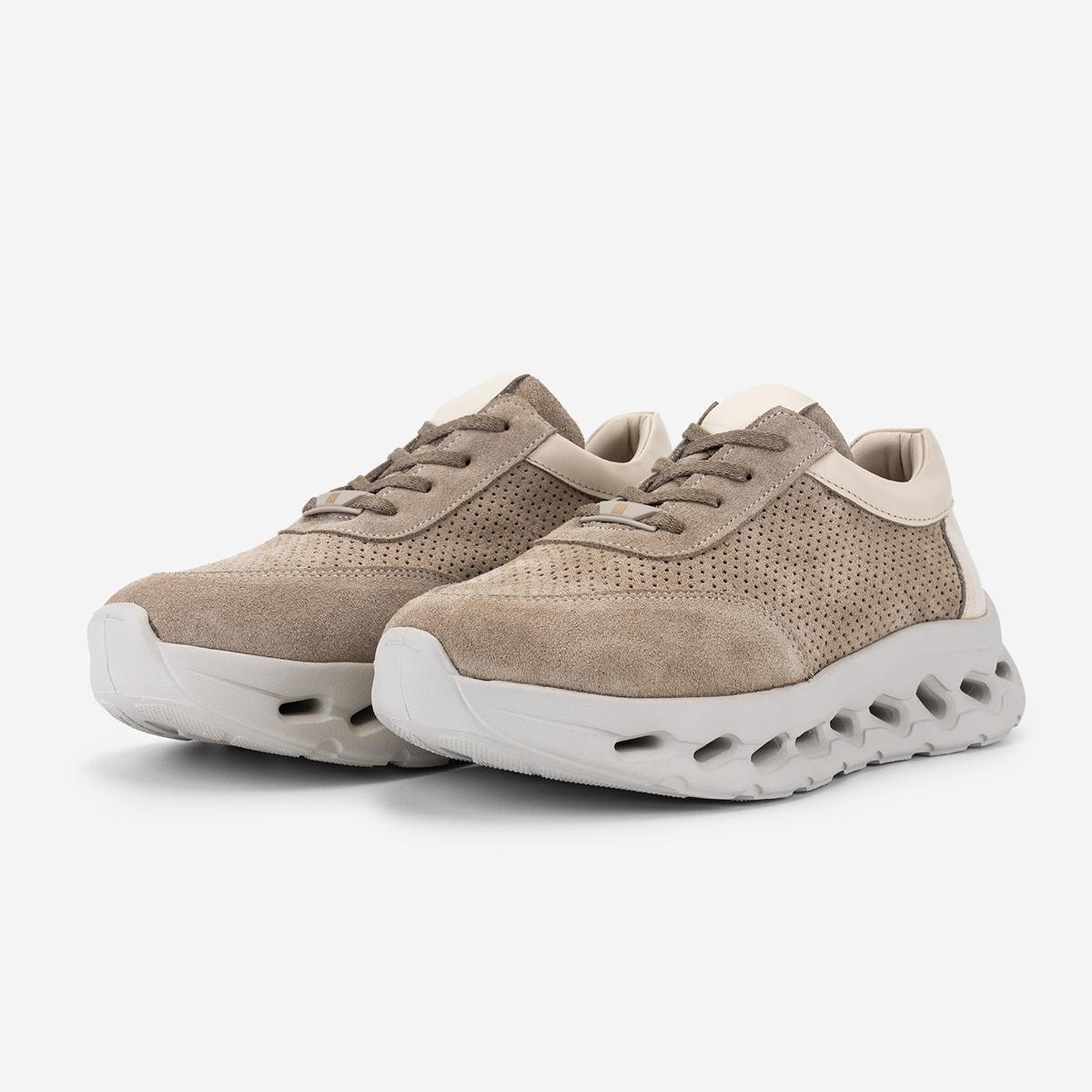 Valmenti Kadın Hakiki Deri Bej Sneakers & Spor Ayakkabı