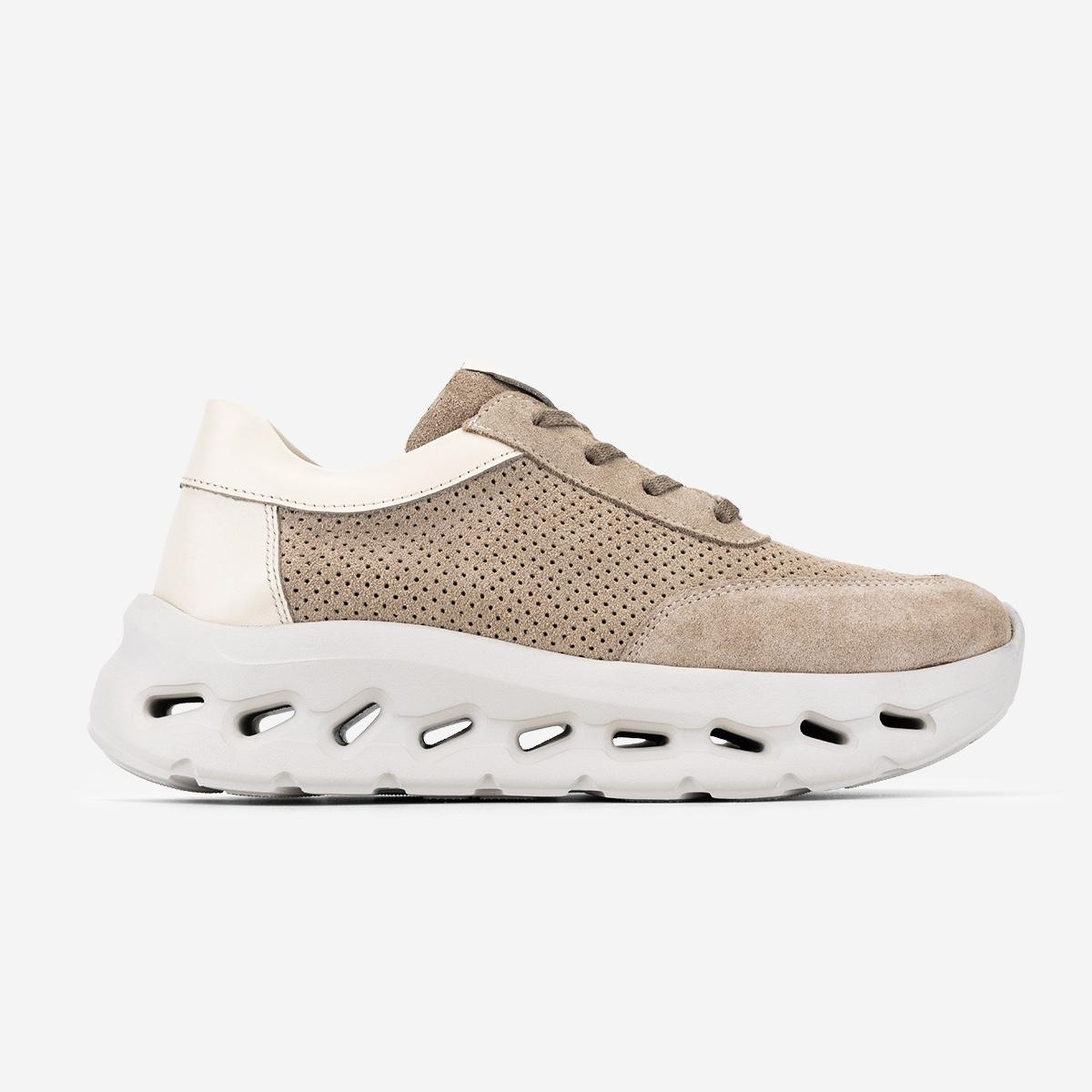 Valmenti Kadın Hakiki Deri Bej Sneakers & Spor Ayakkabı