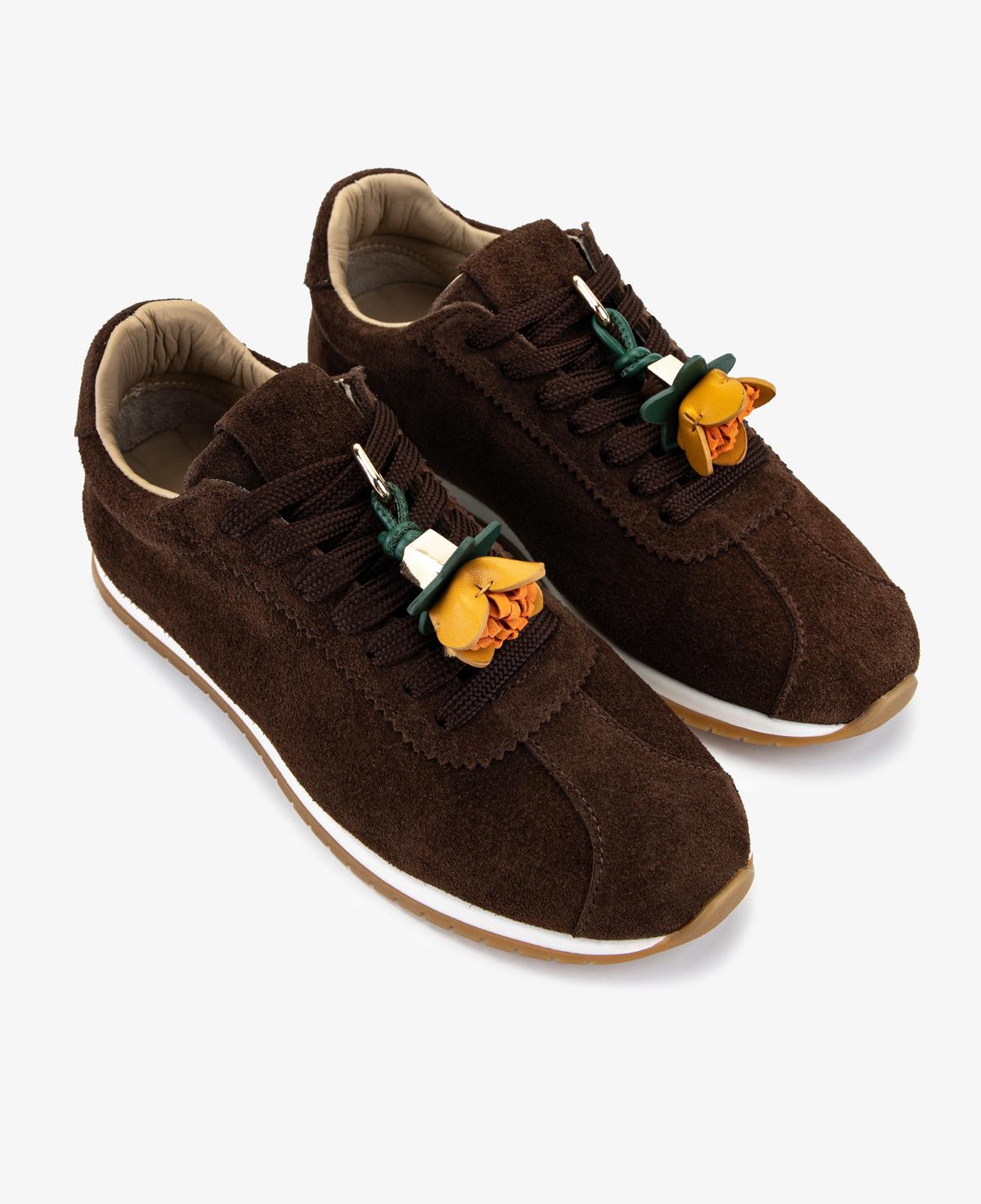 Valmenti Kadın Hakiki Deri Kahverengi Süet Sneakers & Spor Ayakkabı