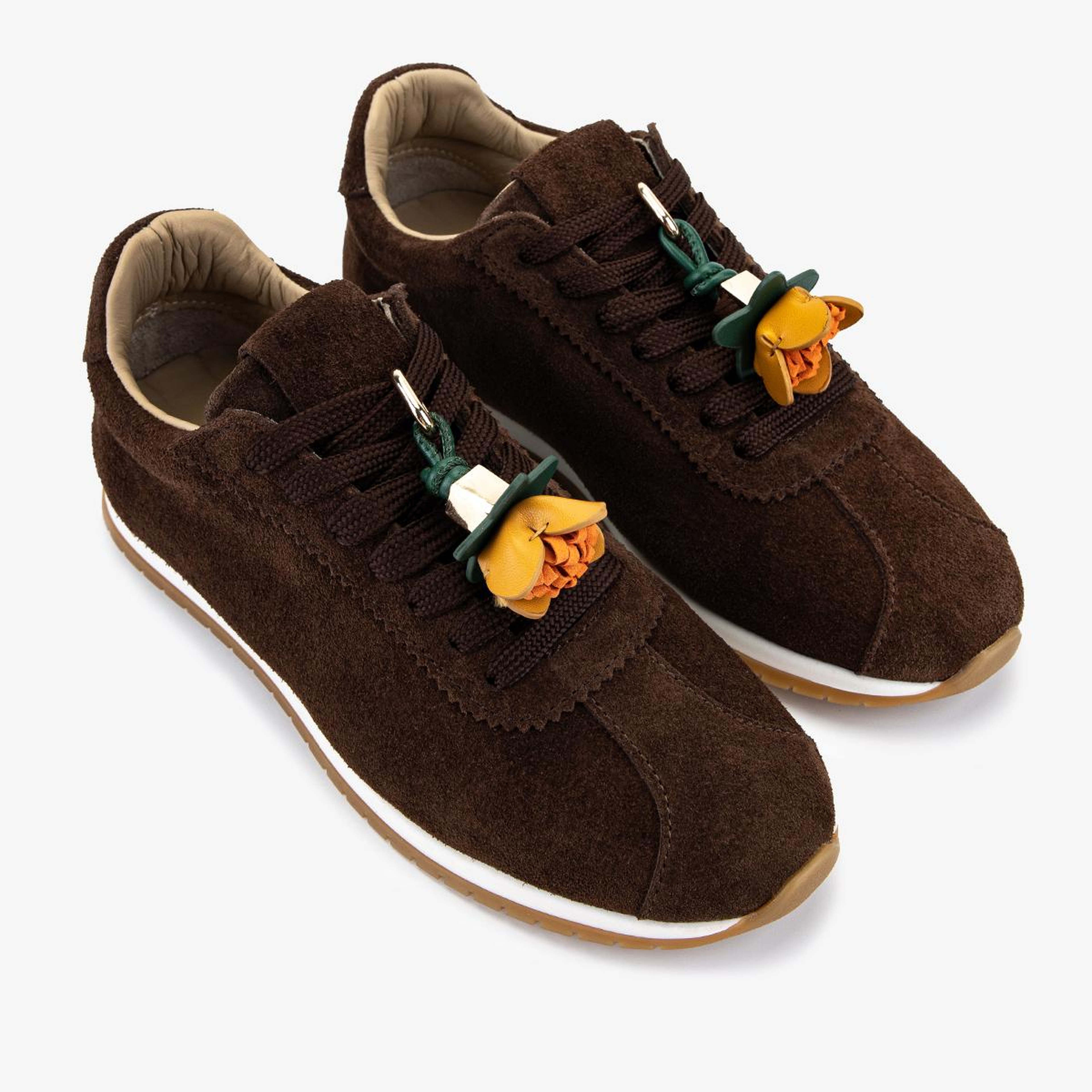 Valmenti Kadın Hakiki Deri Kahverengi Süet Sneakers & Spor Ayakkabı