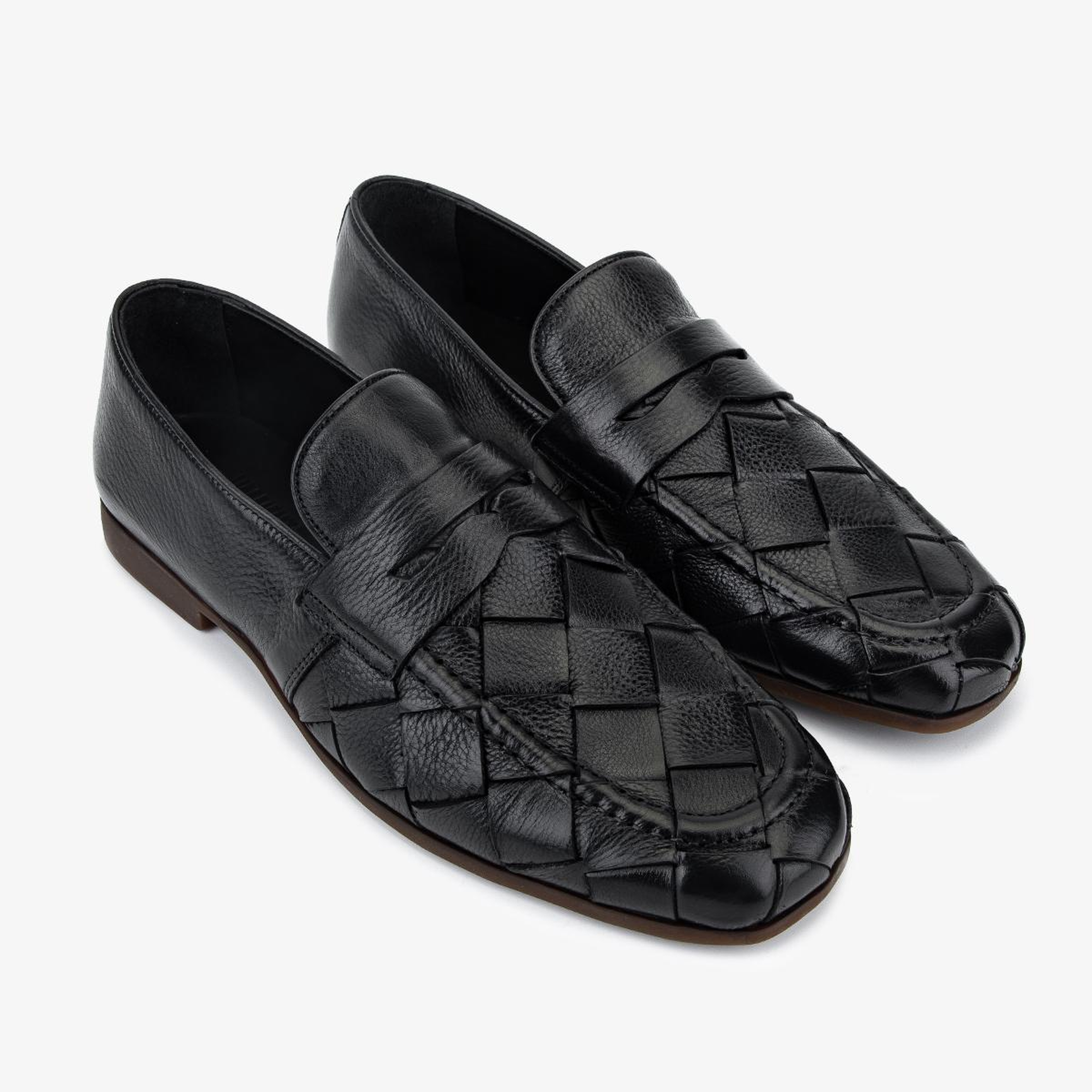 Valmenti Erkek Hakiki Deri Siyah Loafer Ayakkabı