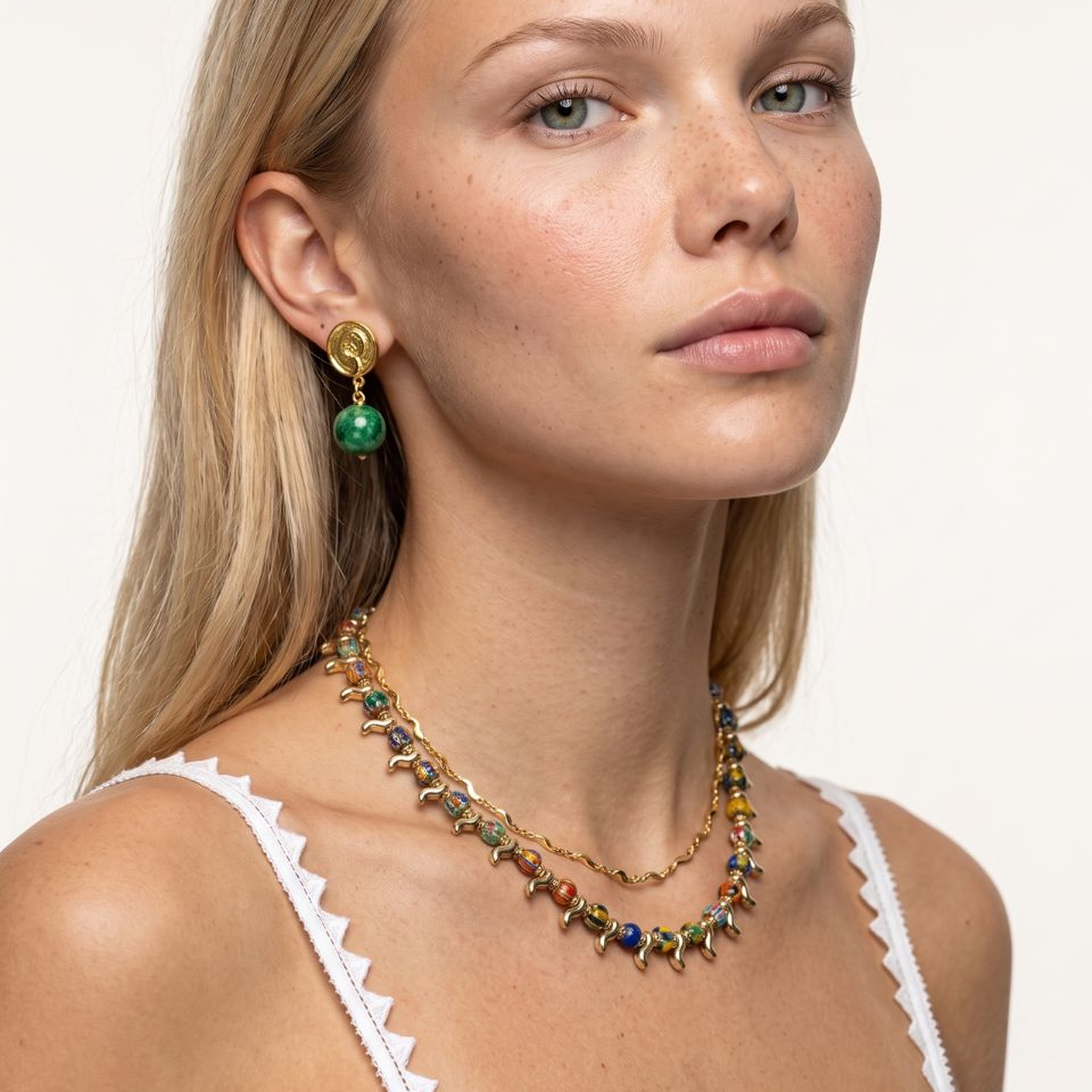 SEASHELL BONBON YEŞİL KÜPE
