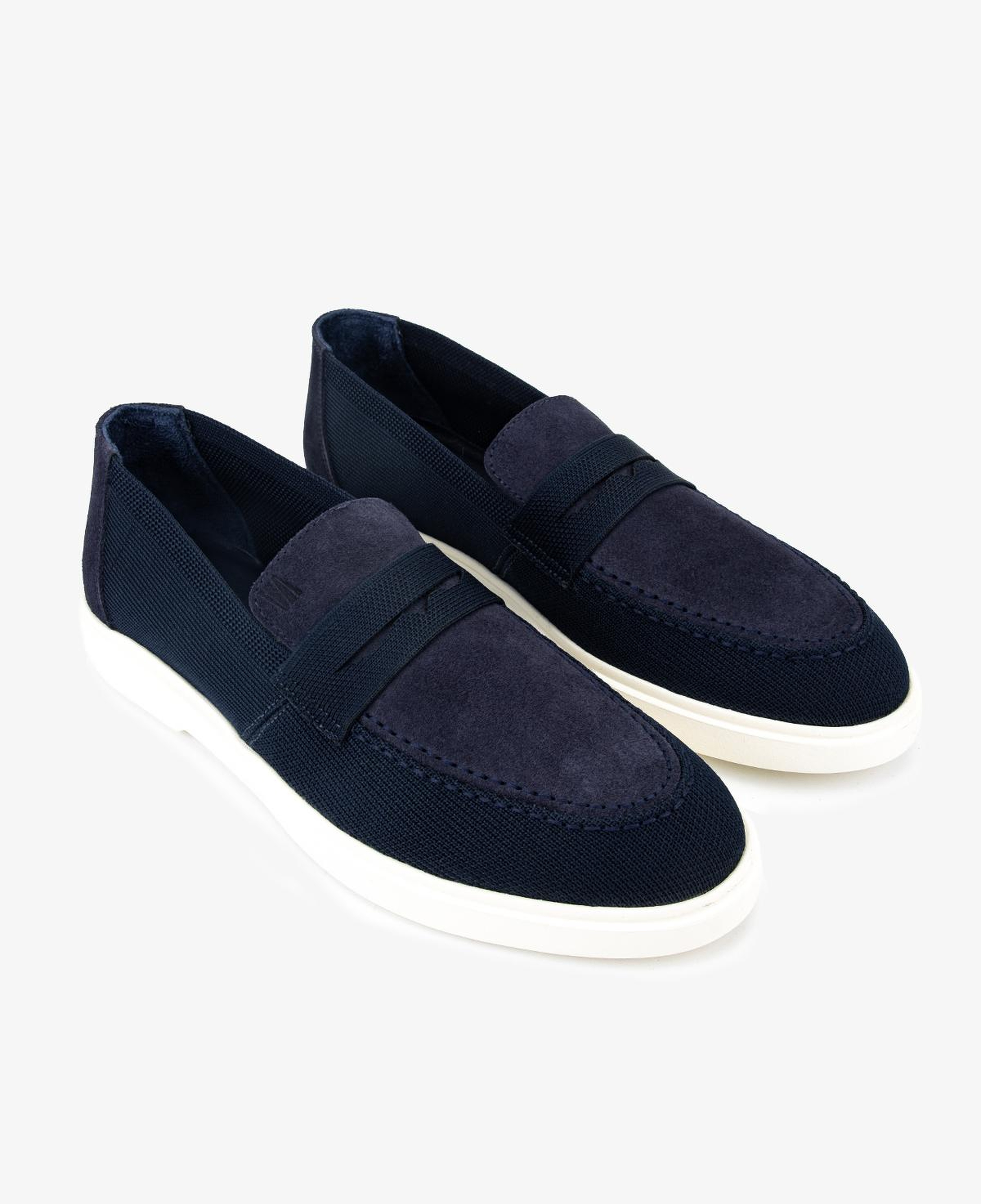 Valmenti Erkek Deri & Tekstil Lacivert Loafer Ayakkabı