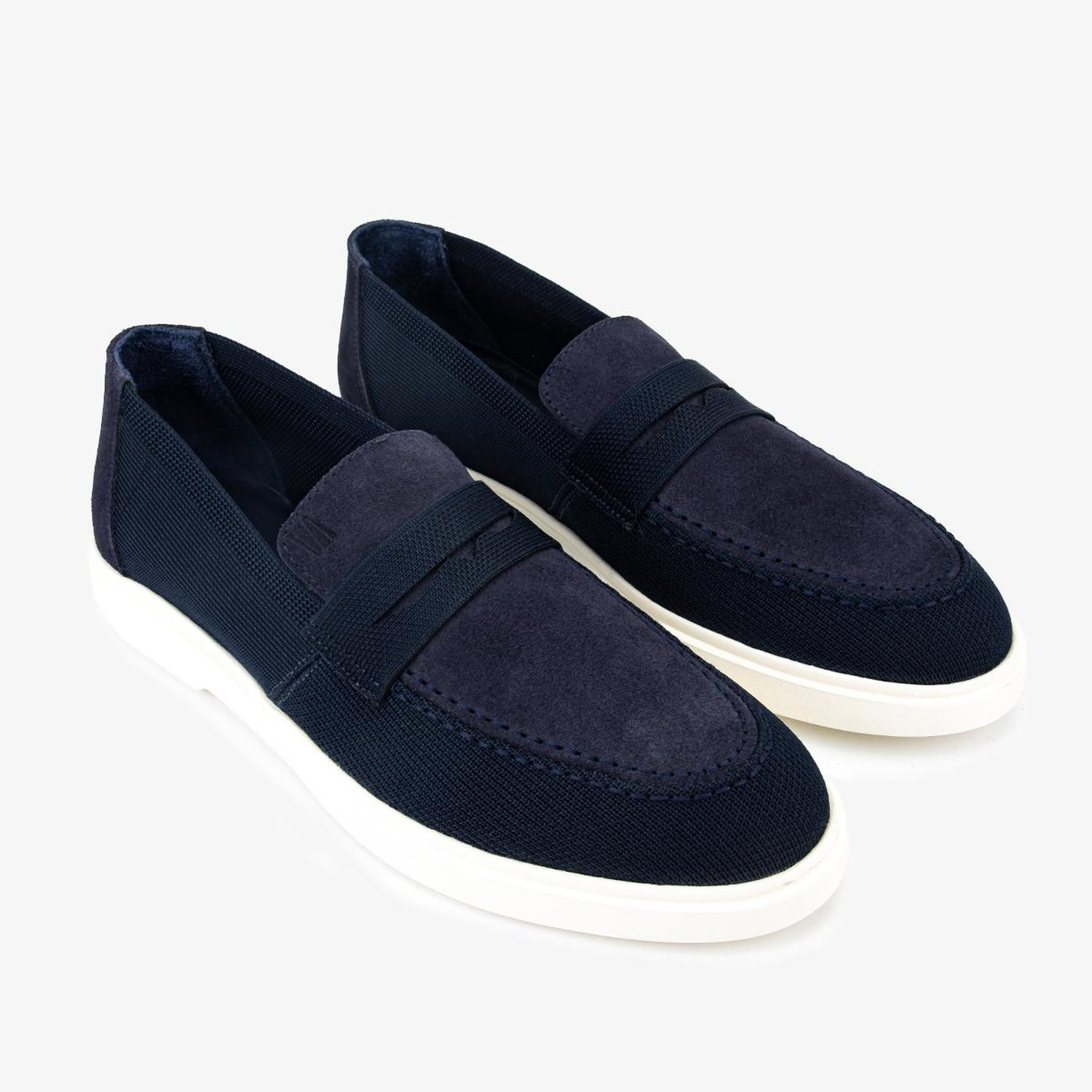 Valmenti Erkek Deri & Tekstil Lacivert Loafer Ayakkabı