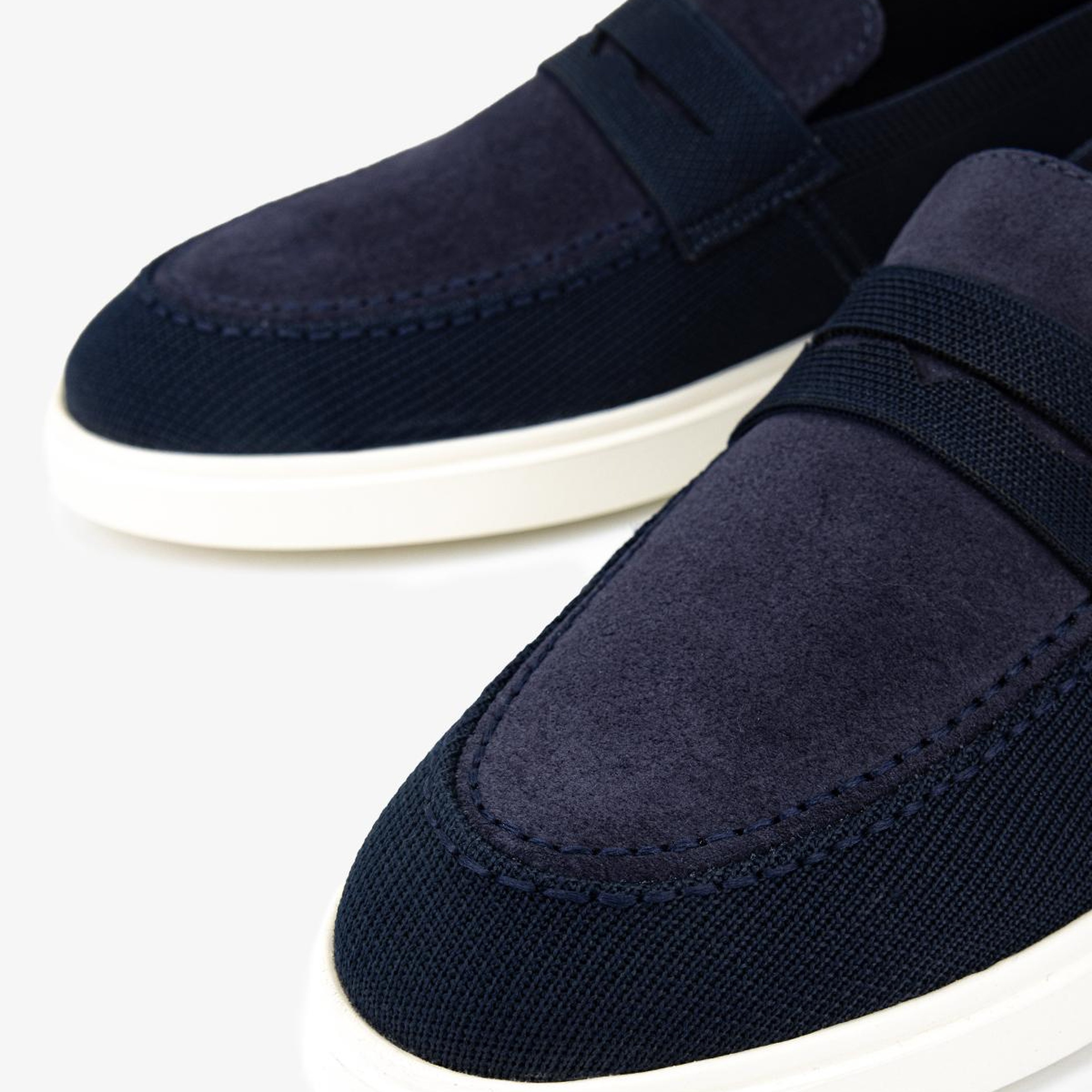 Valmenti Erkek Deri & Tekstil Lacivert Loafer Ayakkabı