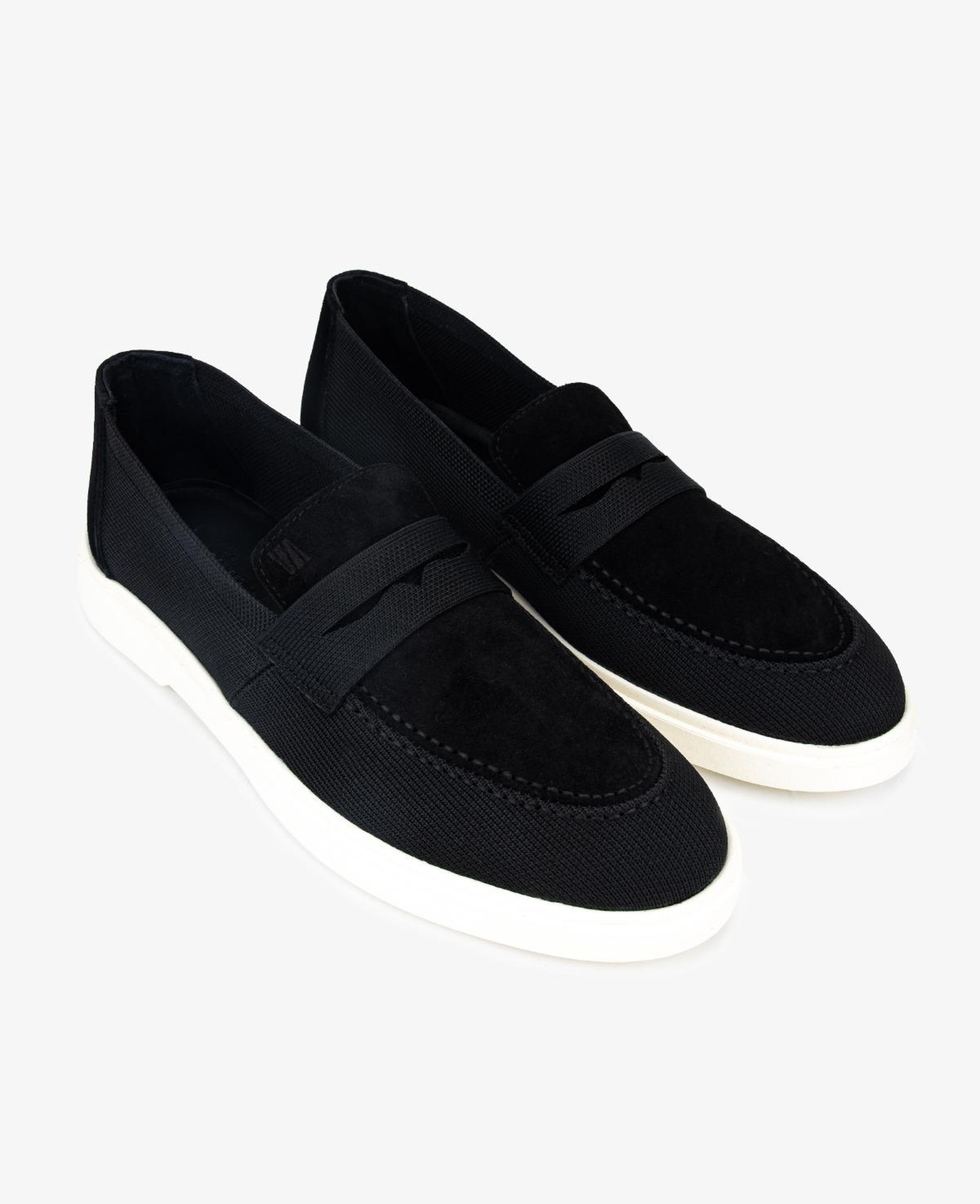 Valmenti Erkek Deri & Tekstil Siyah Süet Loafer Ayakkabı