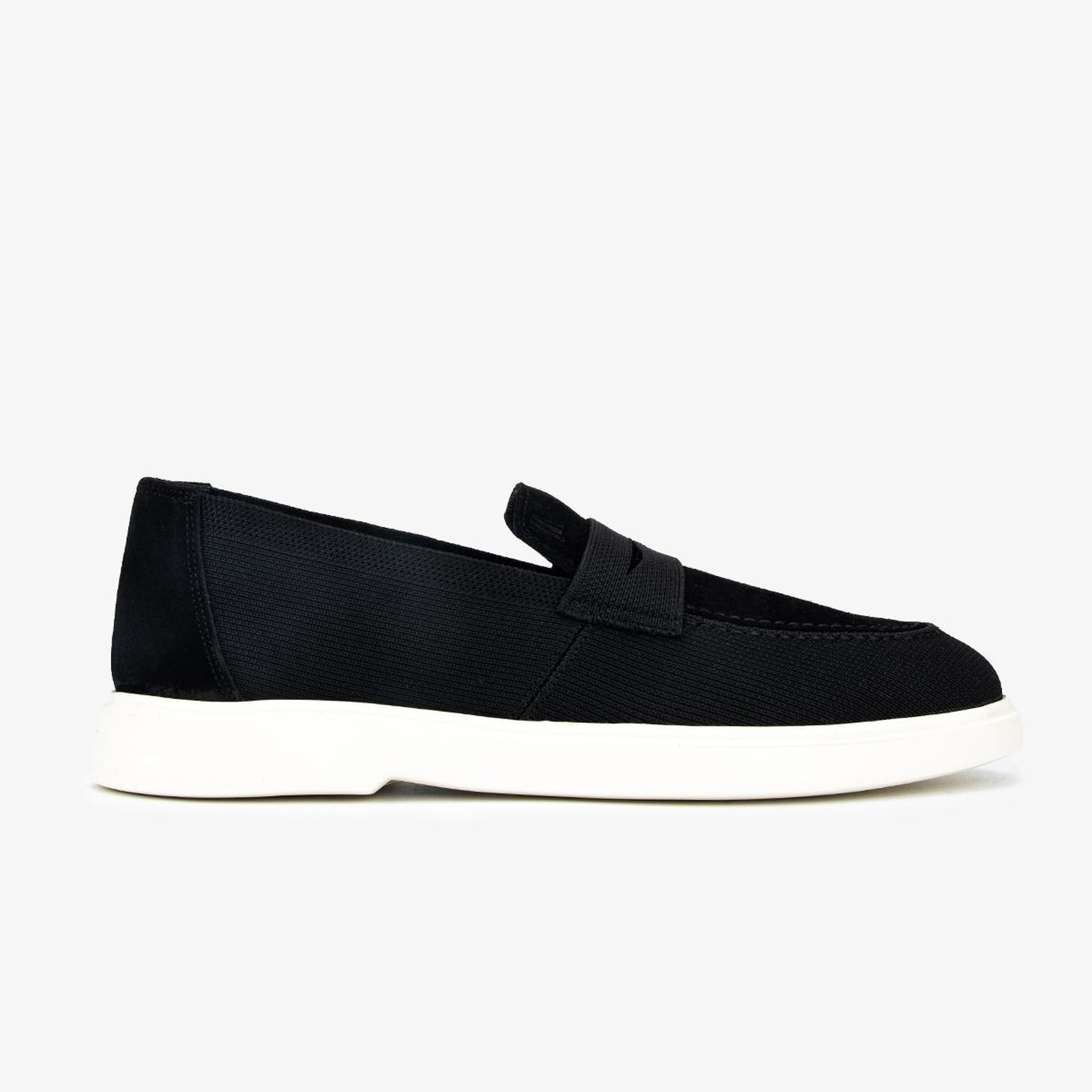 Valmenti Erkek Deri & Tekstil Siyah Süet Loafer Ayakkabı