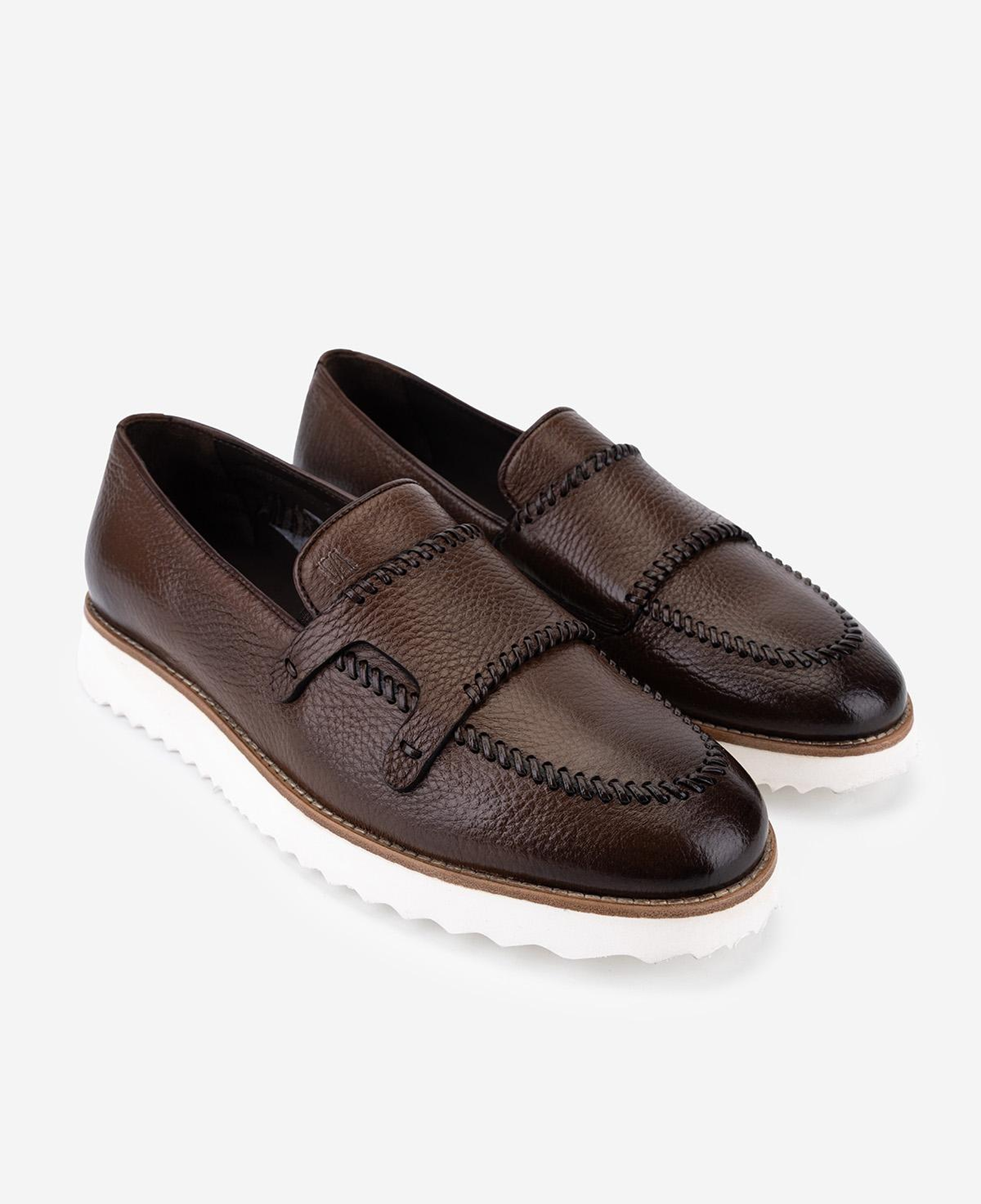 Valmenti Erkek Hakiki Deri Taba Loafer Ayakkabı