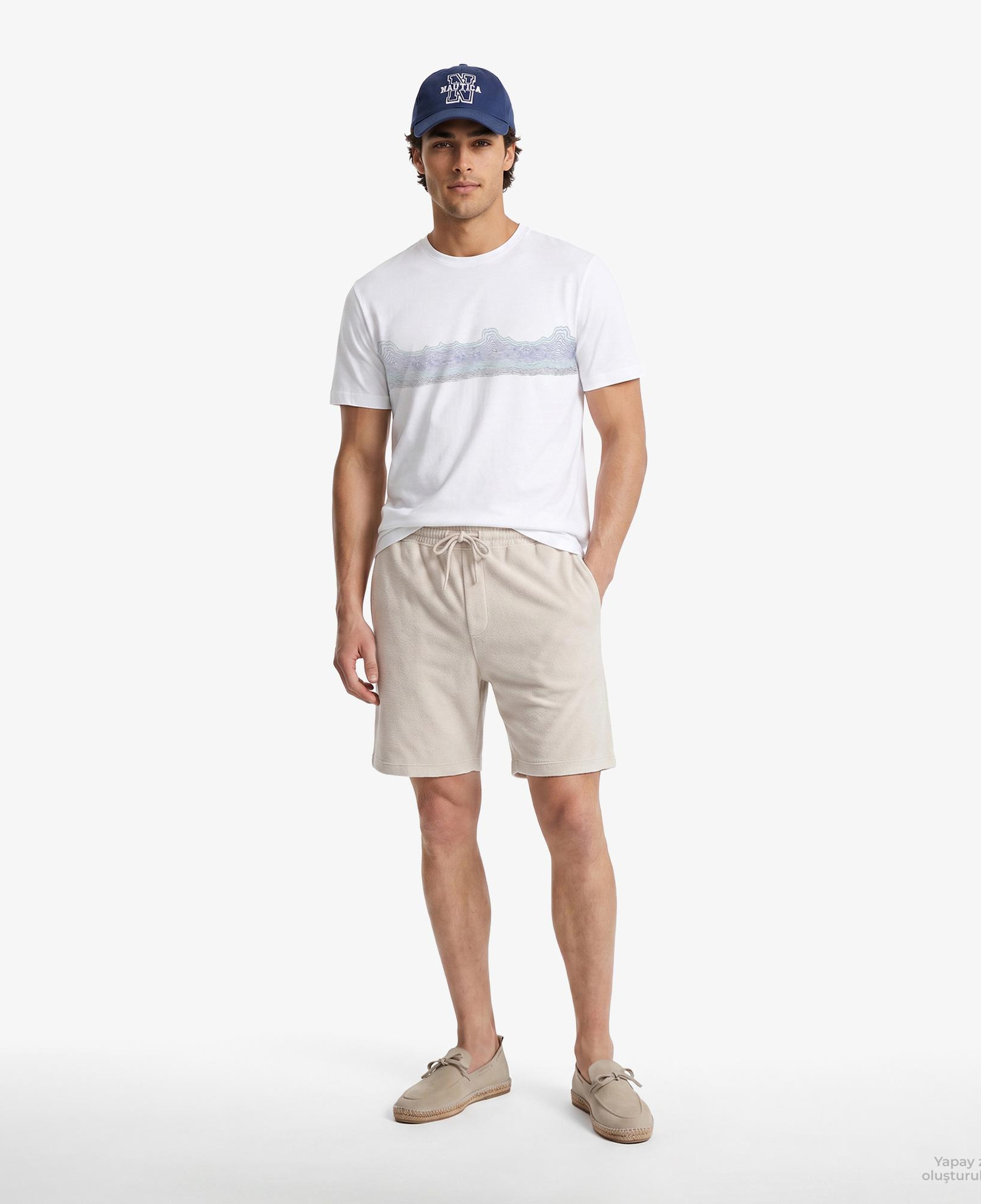 Nautica Erkek Beyaz Regular Fit T-Shirt