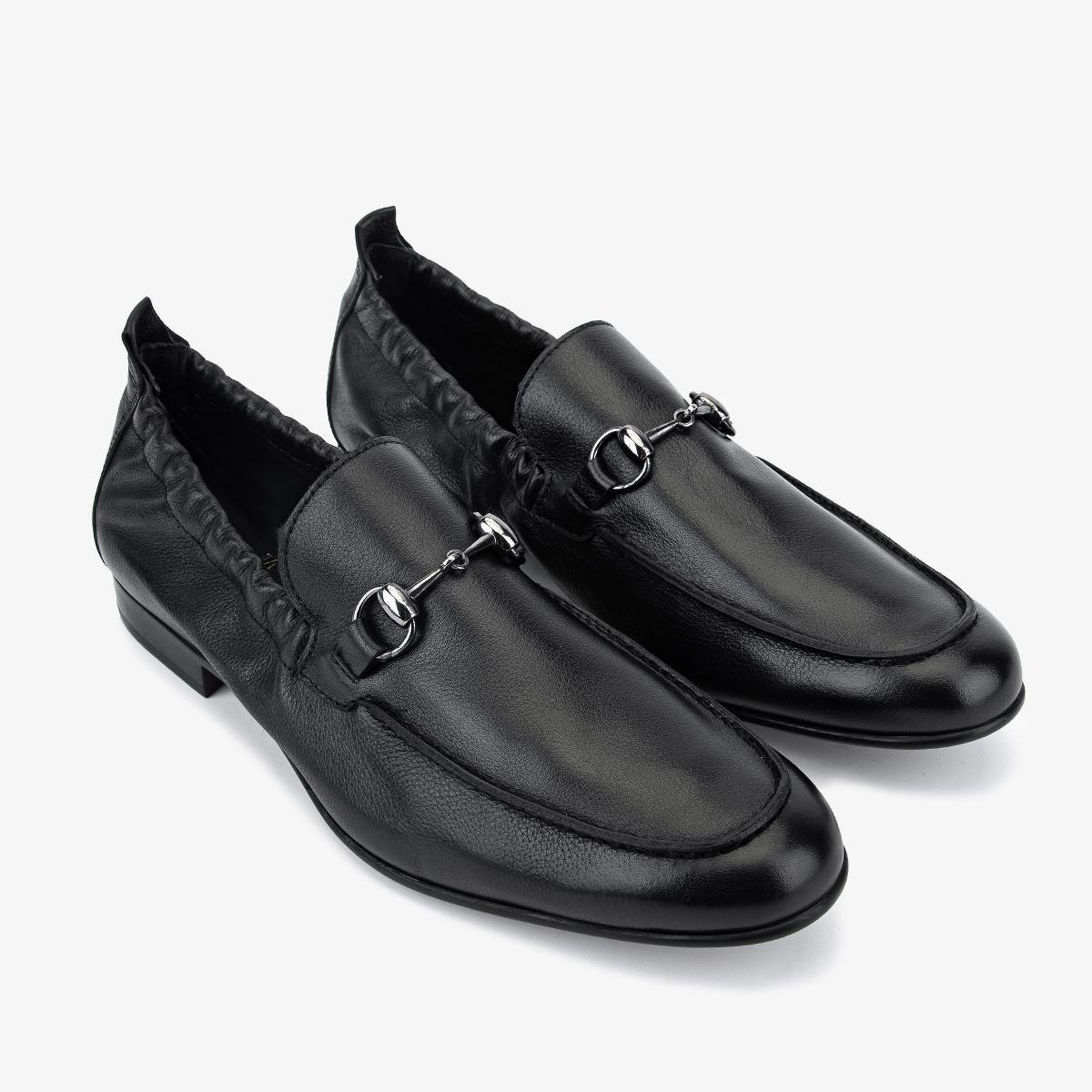 Valmenti Erkek Hakiki Deri Siyah Loafer Ayakkabı