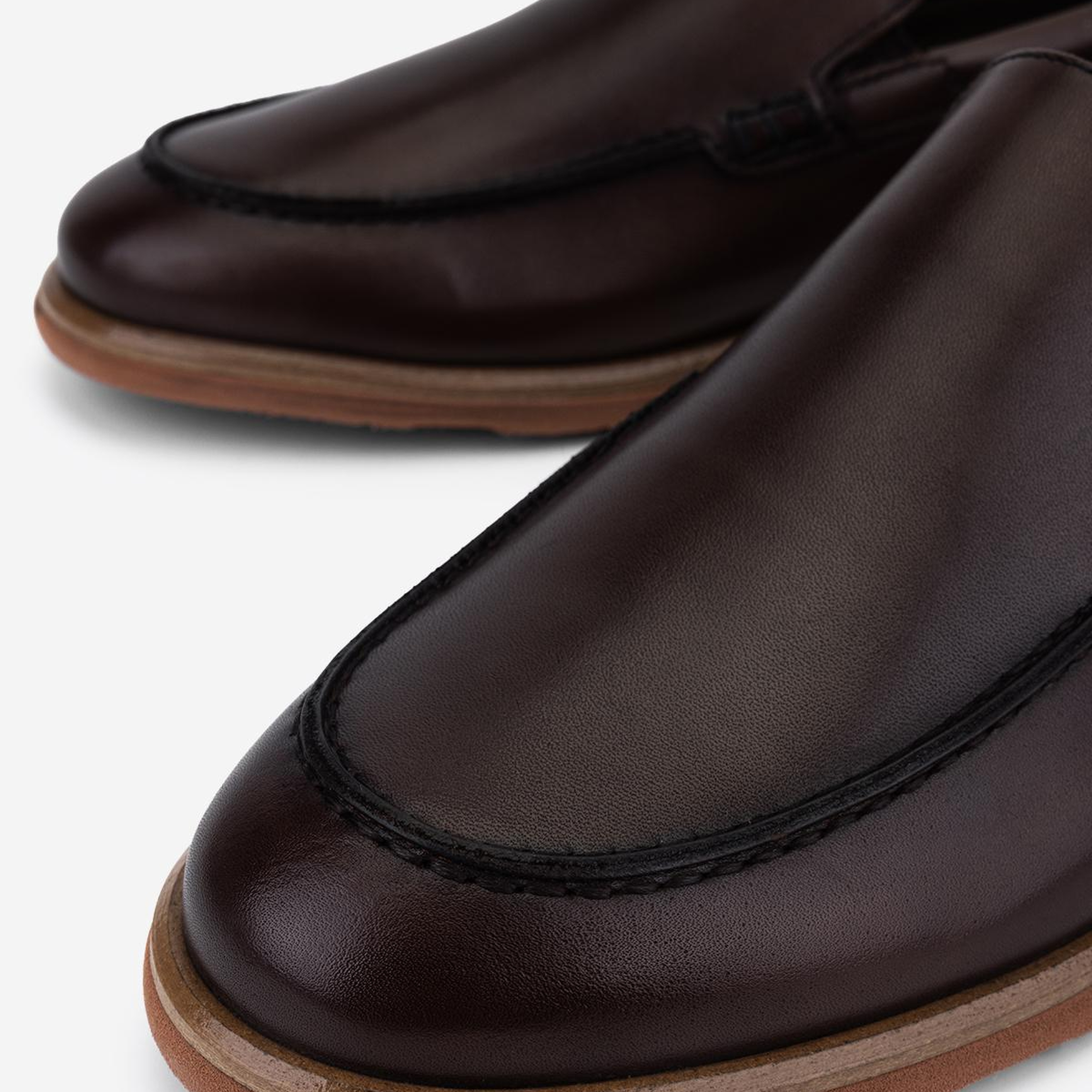 Valmenti Erkek Hakiki Deri Kahverengi Loafer Ayakkabı