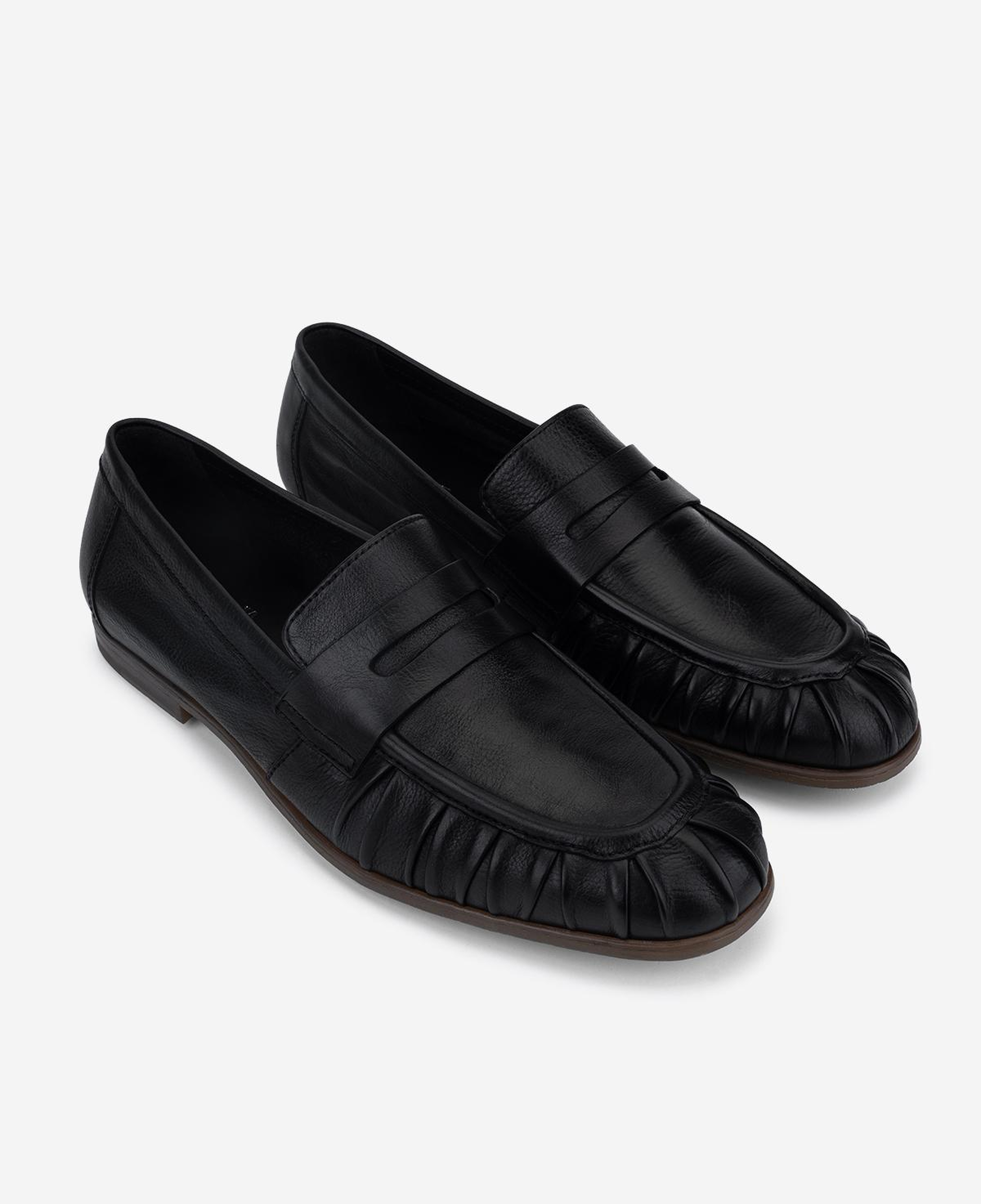 Valmenti Erkek Hakiki Deri Siyah Loafer Ayakkabı