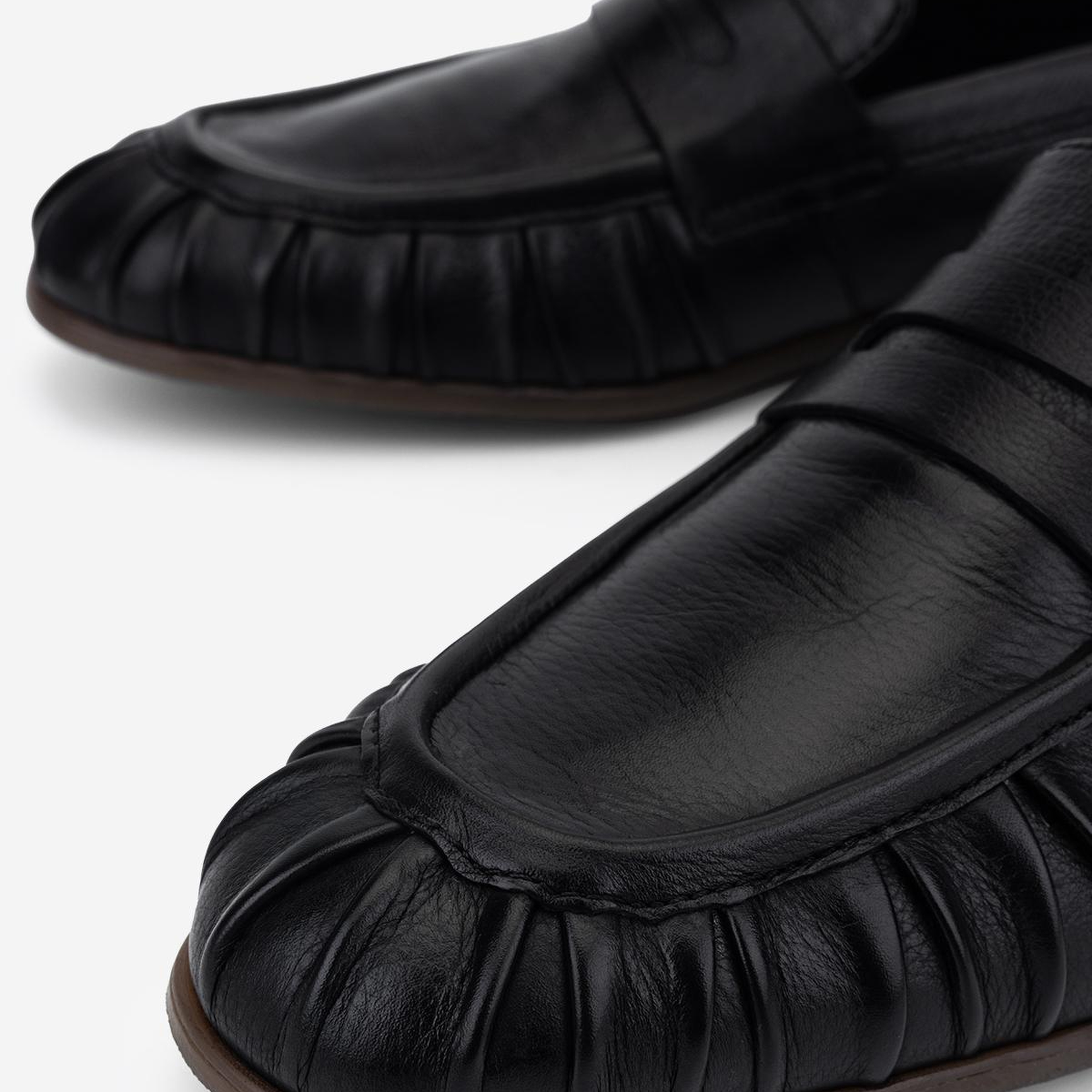 Valmenti Erkek Hakiki Deri Siyah Loafer Ayakkabı