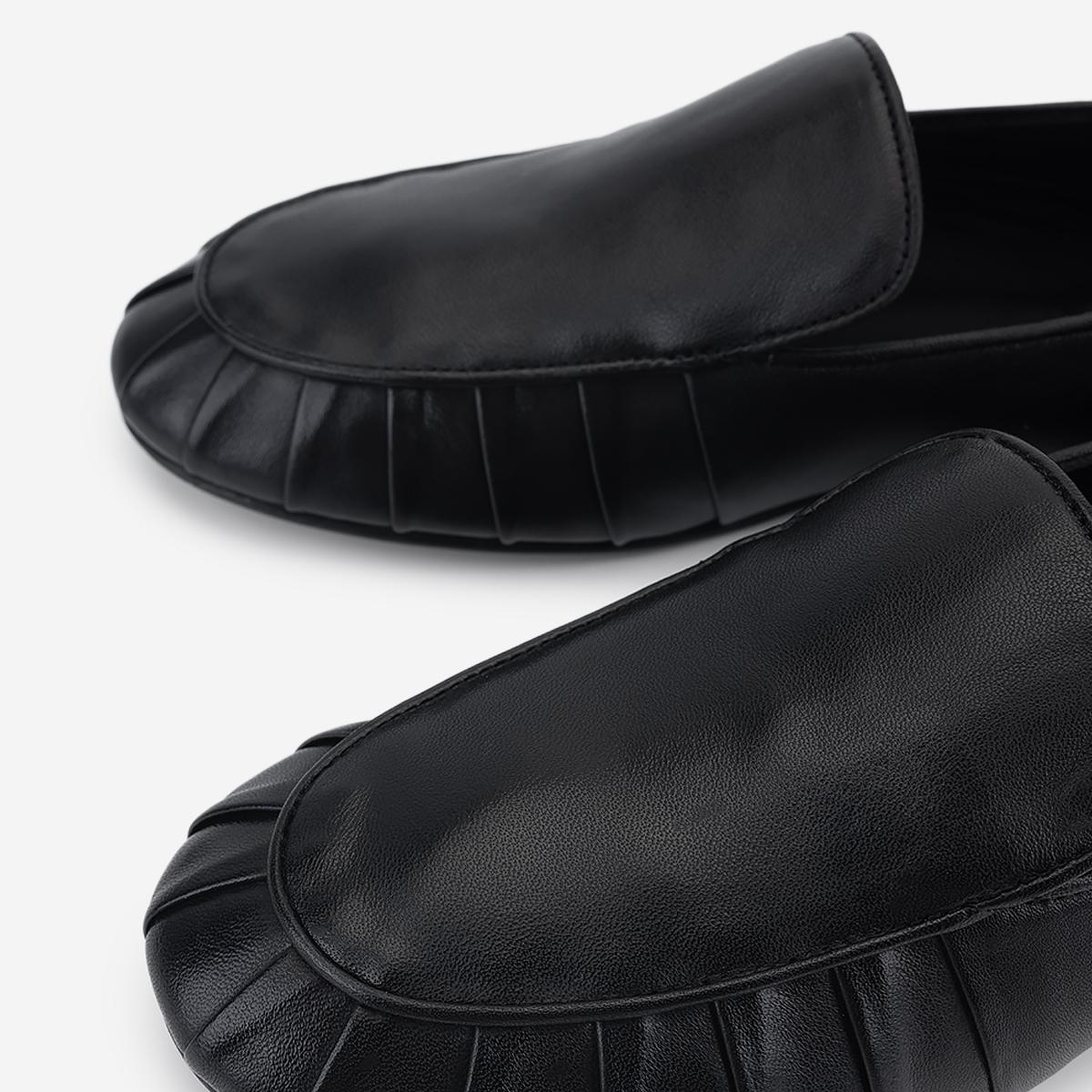 Valmenti Kadın Hakiki Deri Siyah Loafer Ayakkabı