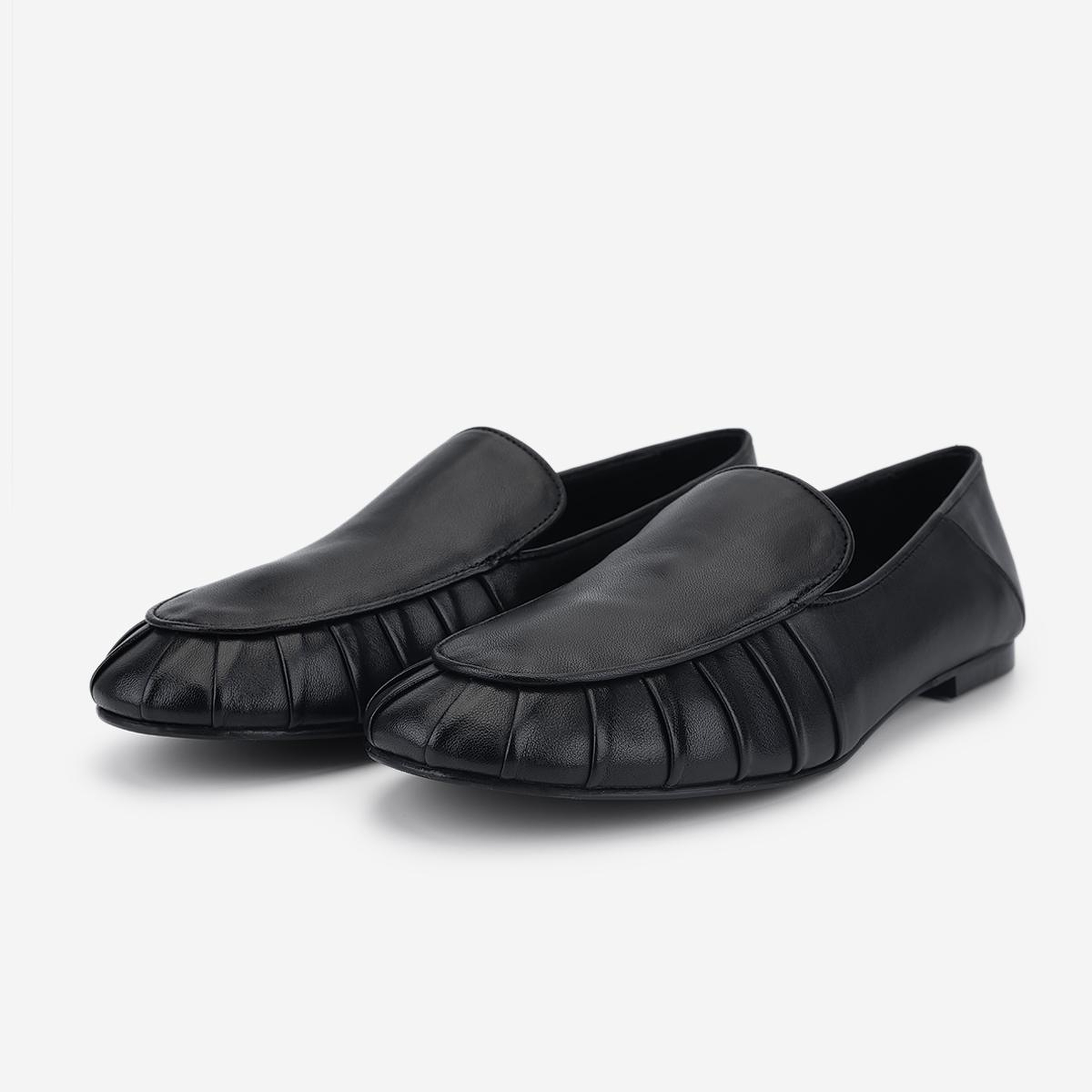 Valmenti Kadın Hakiki Deri Siyah Loafer Ayakkabı