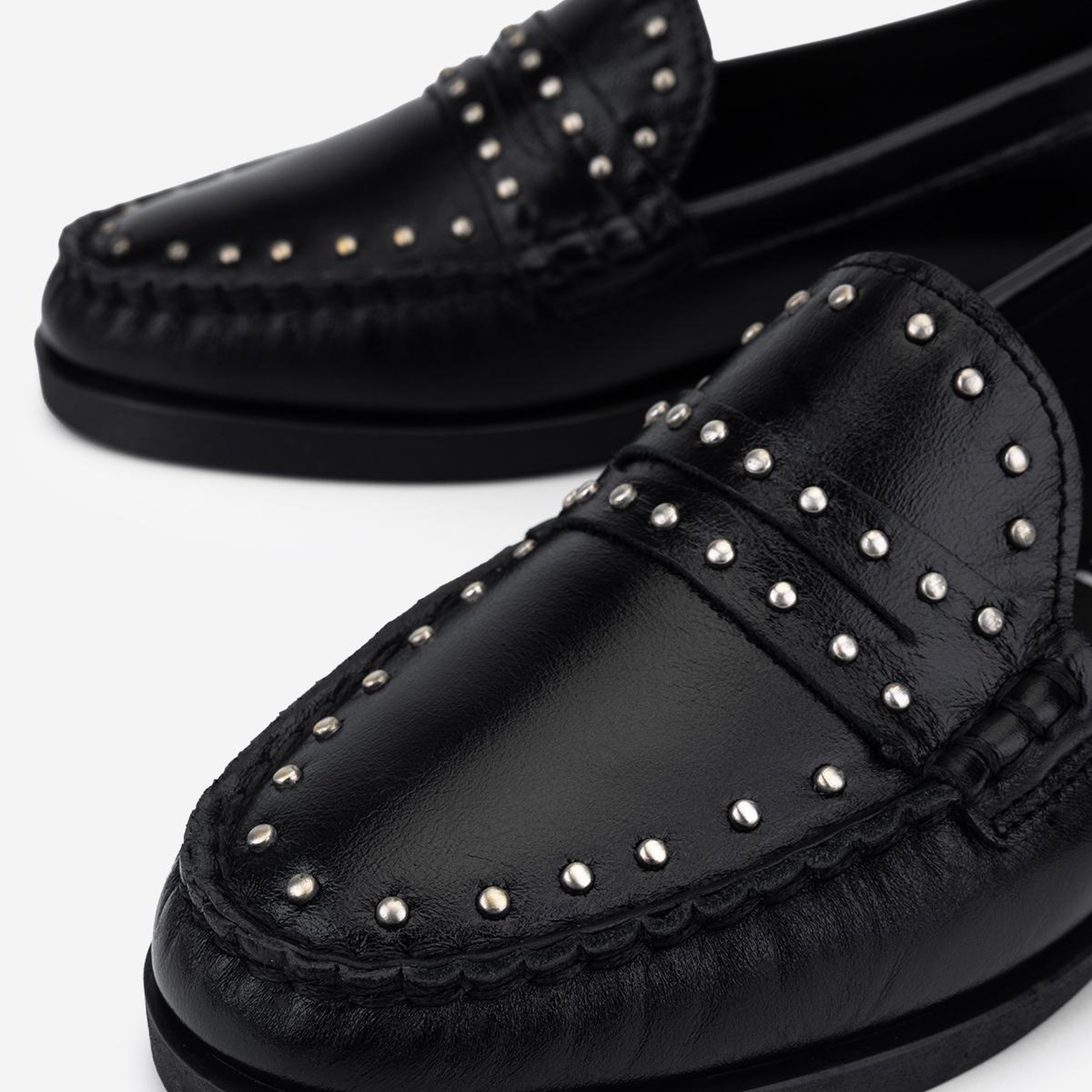 Valmenti Kadın Hakiki Deri Siyah Loafer Ayakkabı