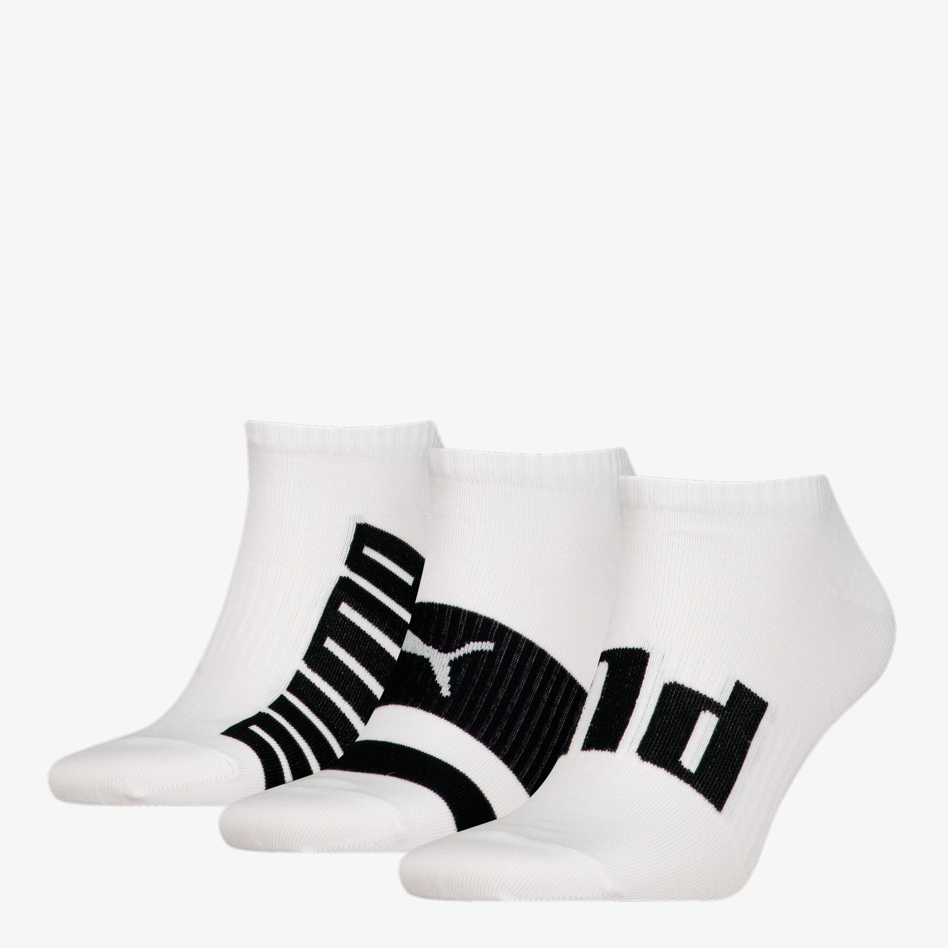 Puma Big Logo Spor Ayakkabı 3'lü Unisex Beyaz Çorap