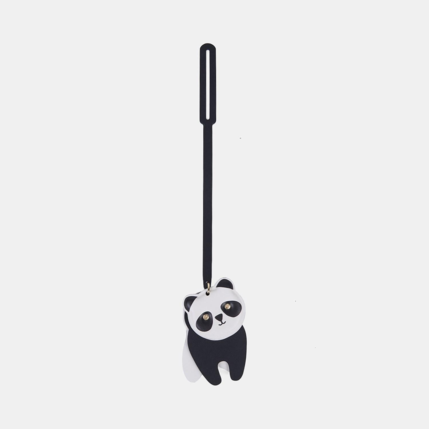 Siyah Panda Figürlü Deri Charm