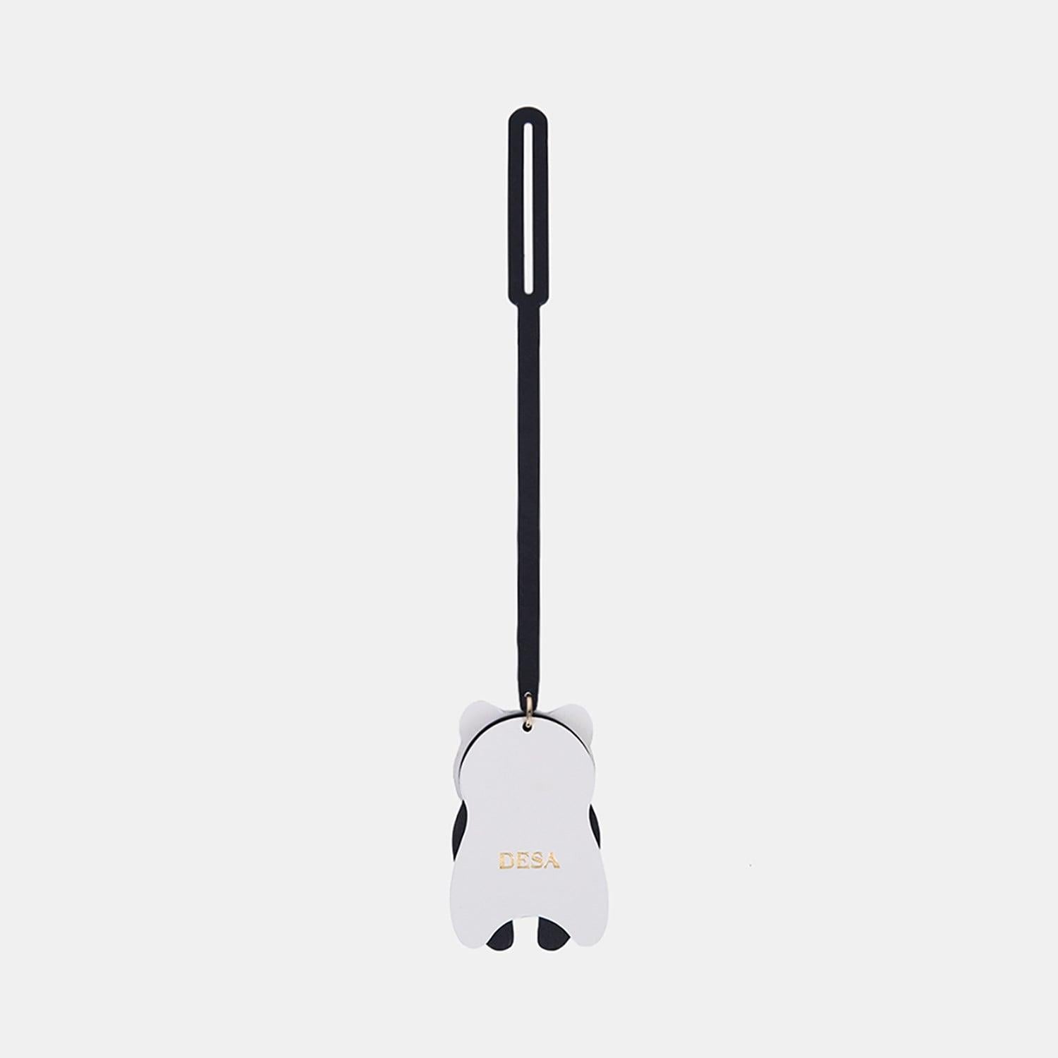 Siyah Panda Figürlü Deri Charm