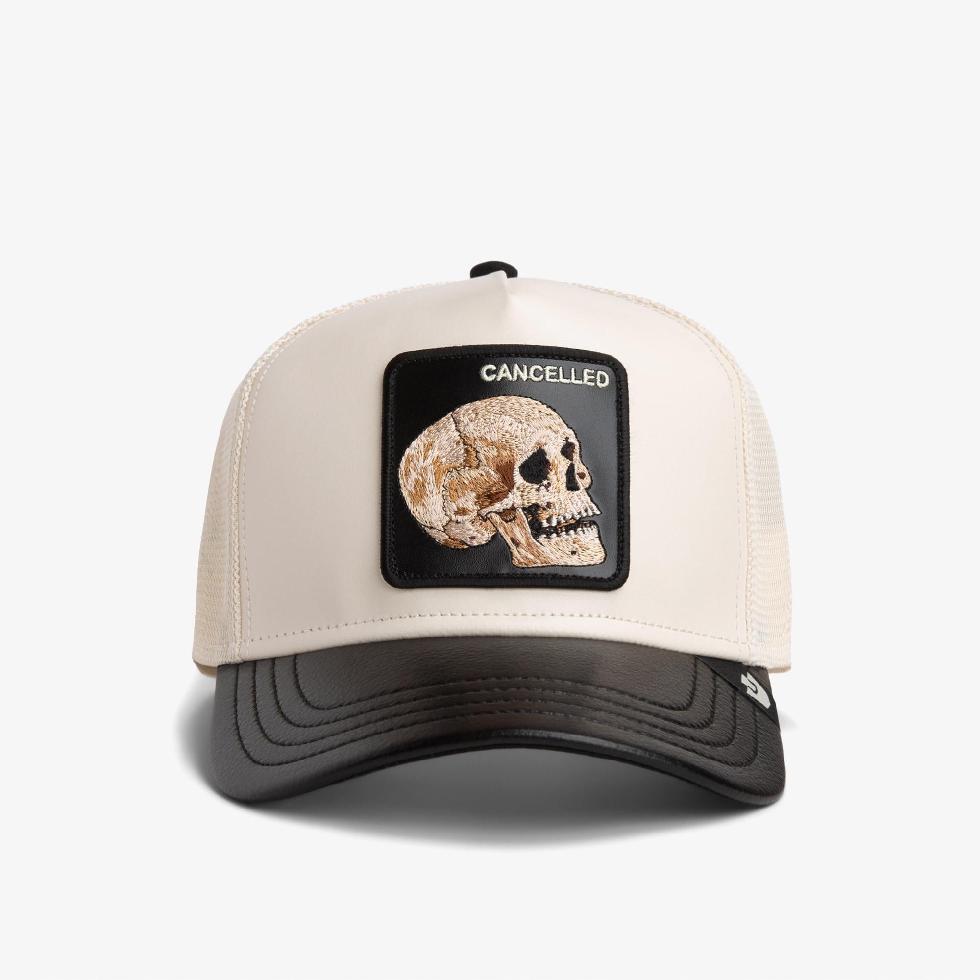 Goorin Bros Faux Leather Skull Unisex Beyaz Şapka