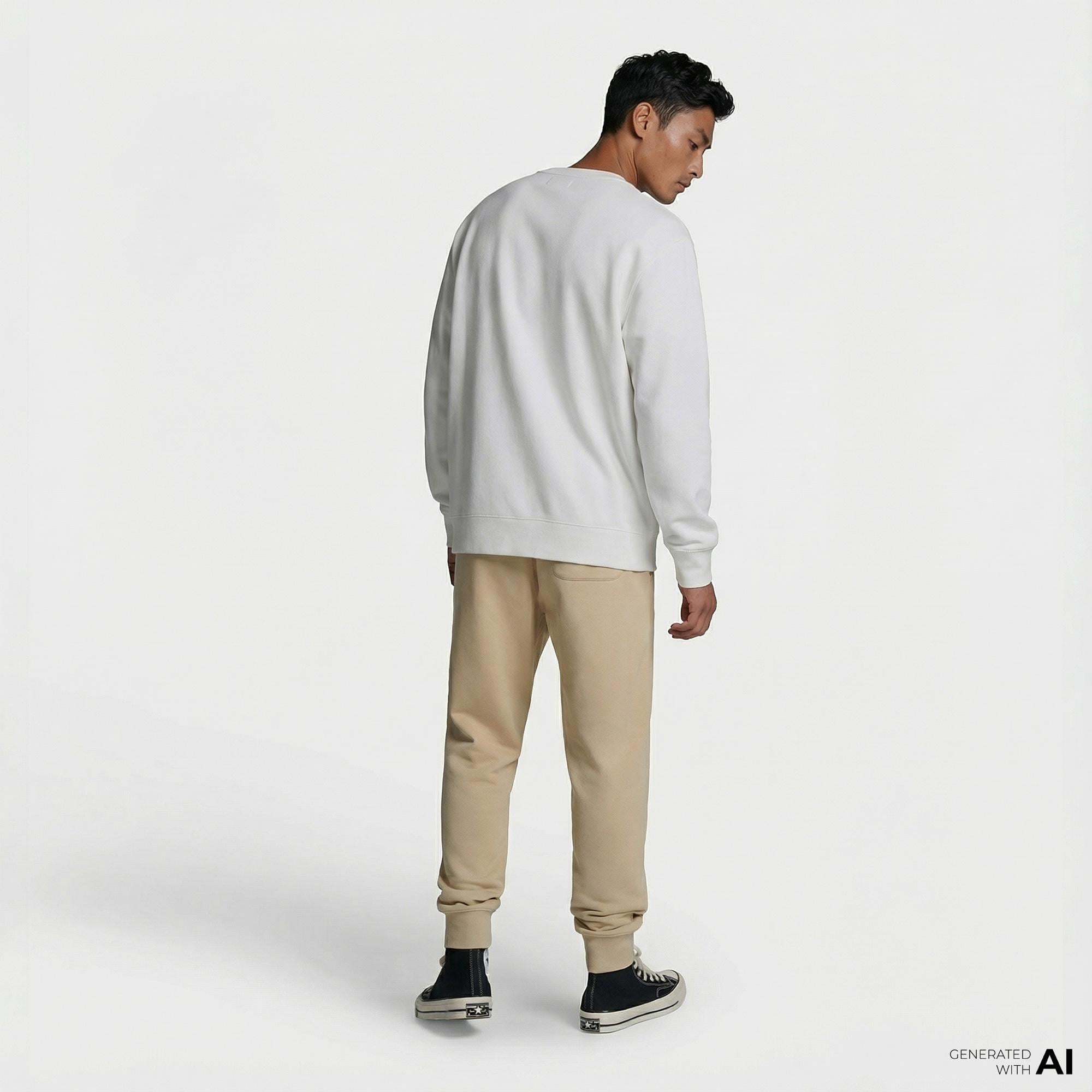 Converse Erkek Beyaz Sweatshirt