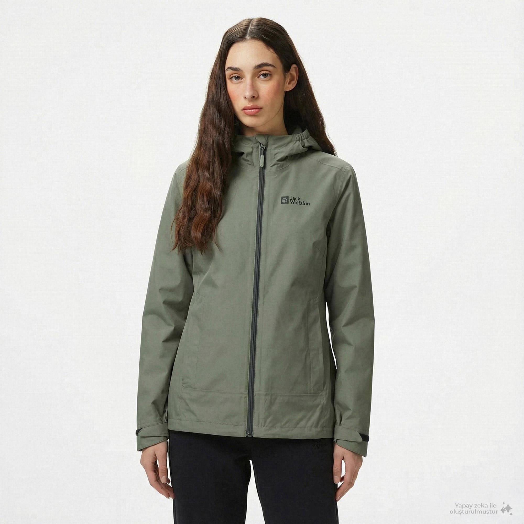 Jack Wolfskin Moonrise 3in1 Kadın Yeşil Outdoor Ceket