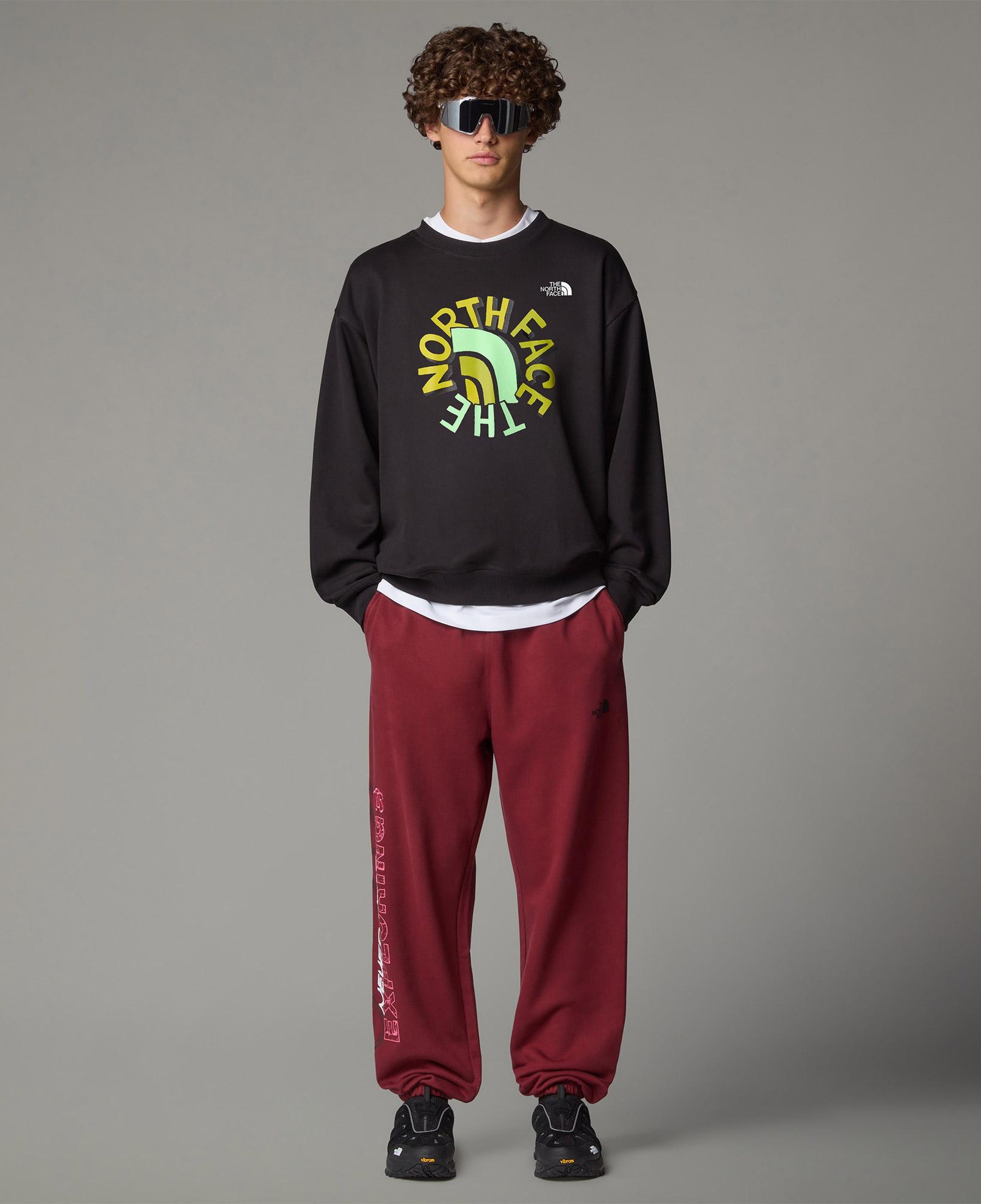 The North Face Oversızed Crew Erkek Siyah Sweatshirt