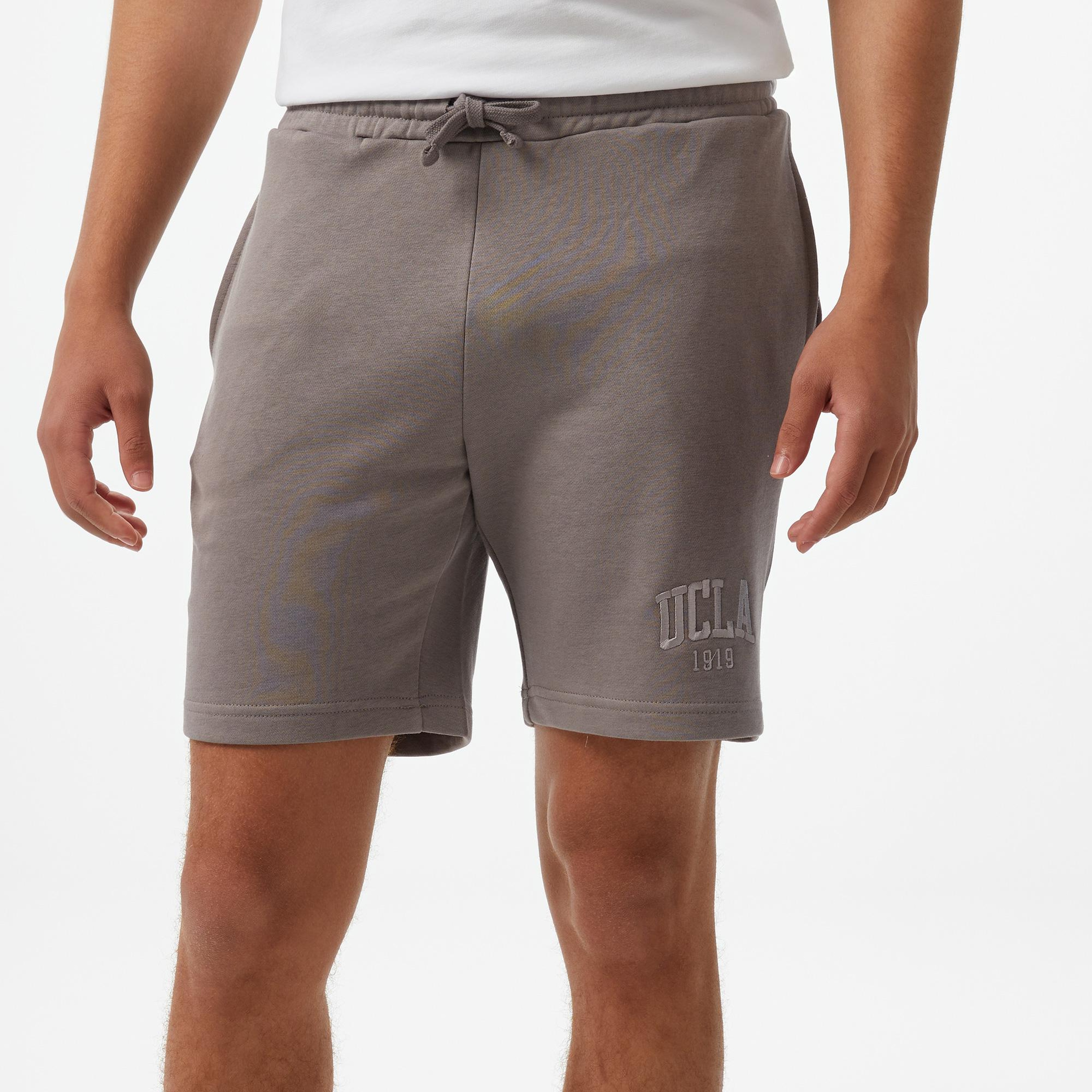 Ucla Nakışlı Standard Fit Erkek Gri Şort
