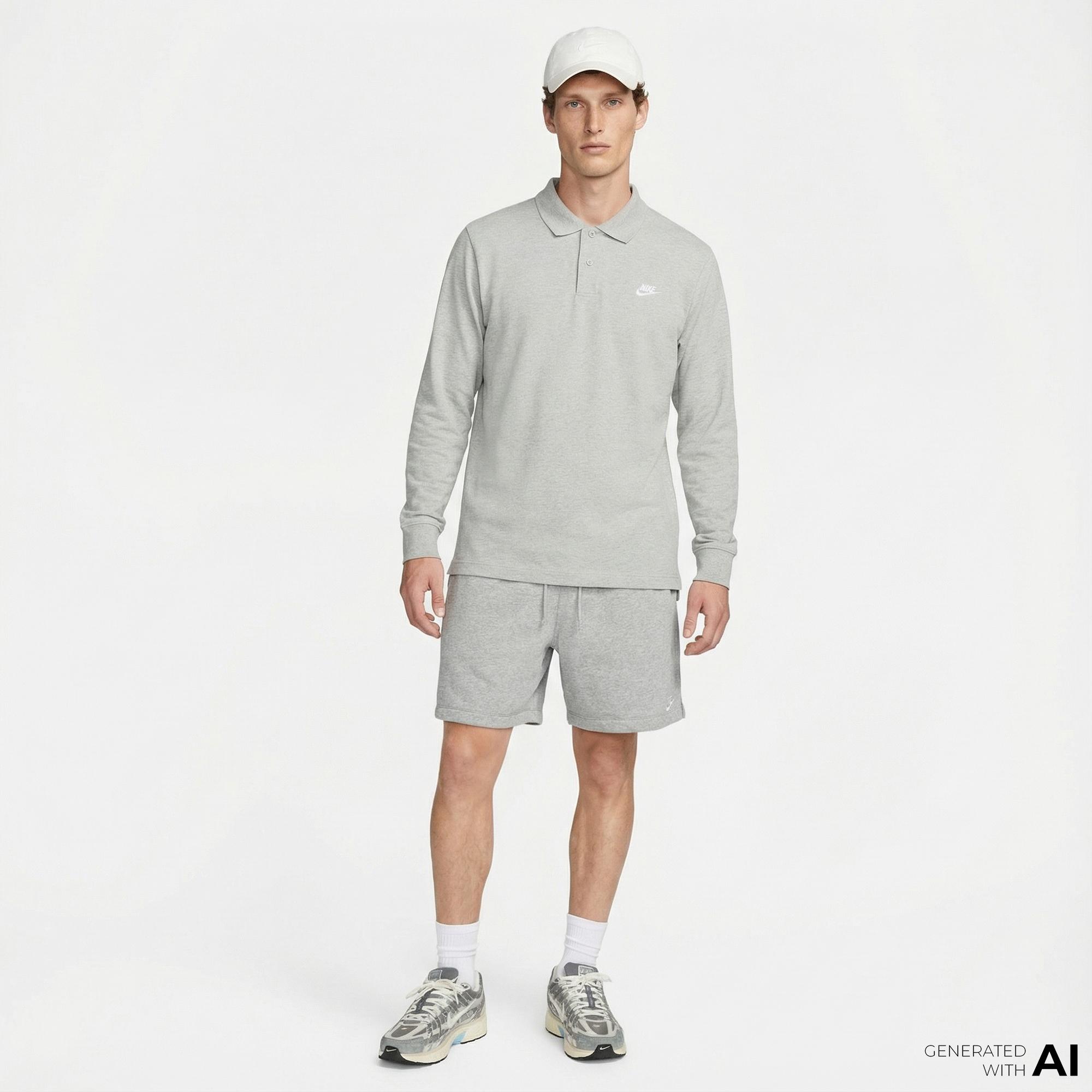 Nike Club Erkek Gri Şort