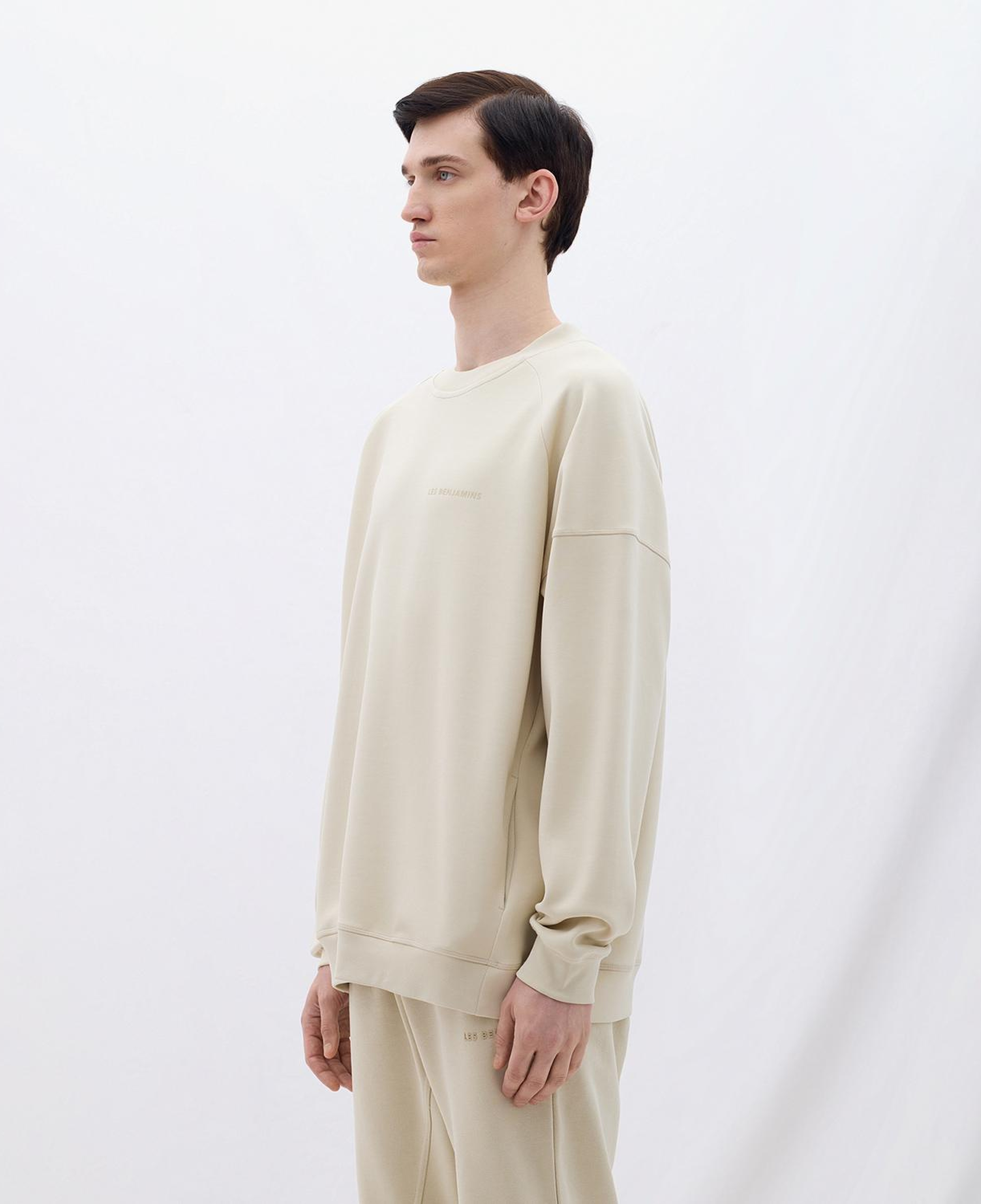 Les Benjamins Classics Erkek Krem Sweatshirt