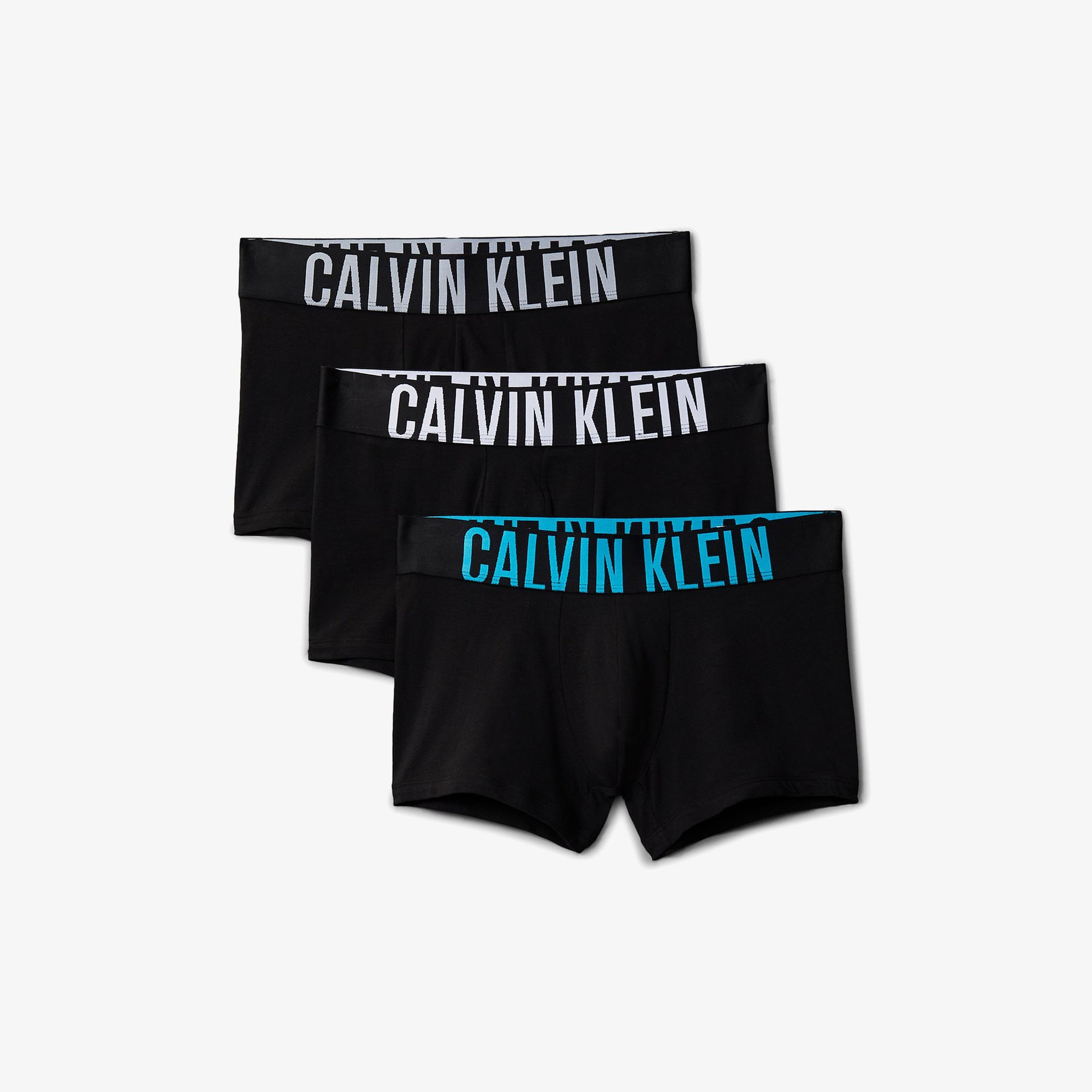 Calvin Klein Trunk 3'lü Erkek Siyah Logolu Boxer