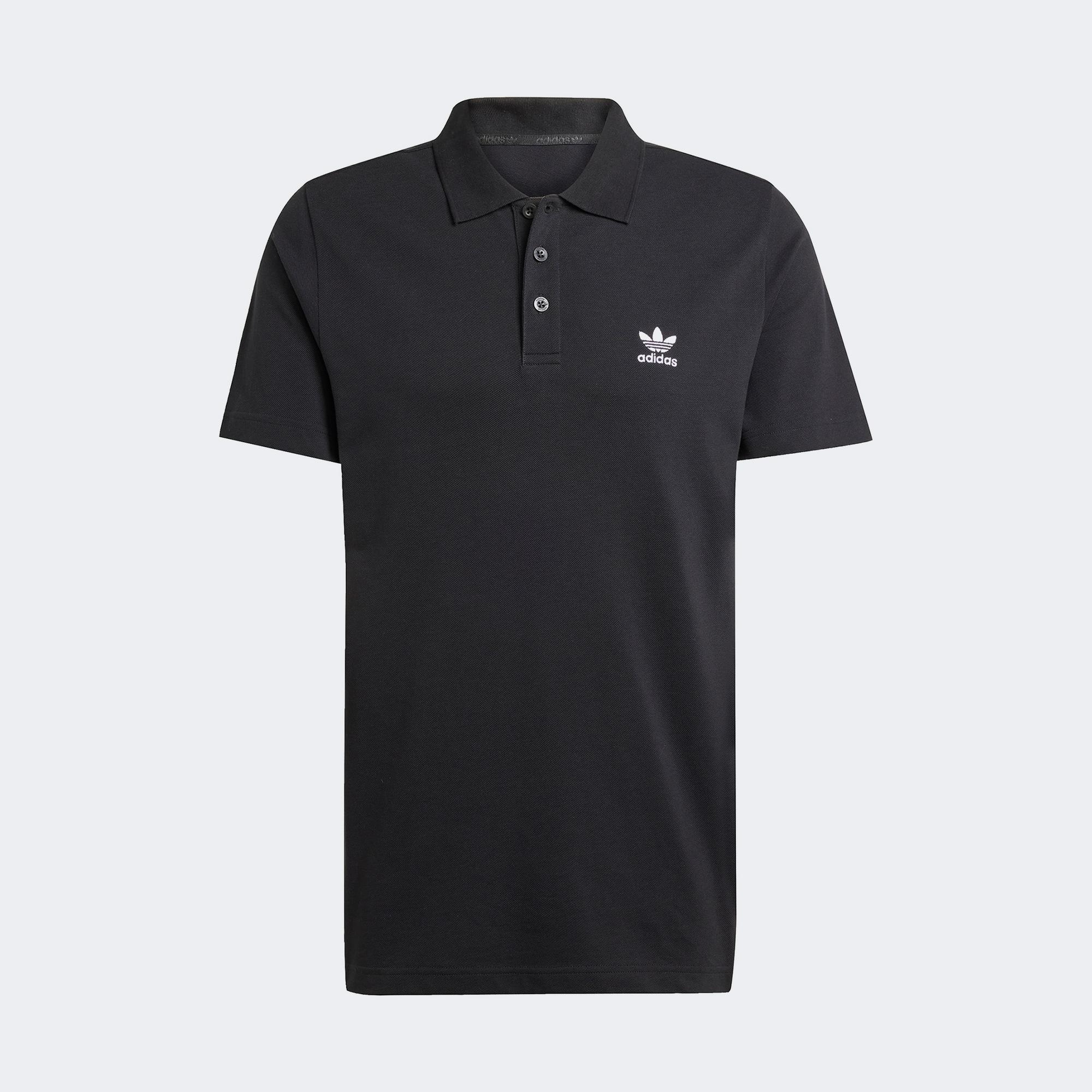 adidas Trefoil Essentials Erkek Siyah Polo T-Shirt