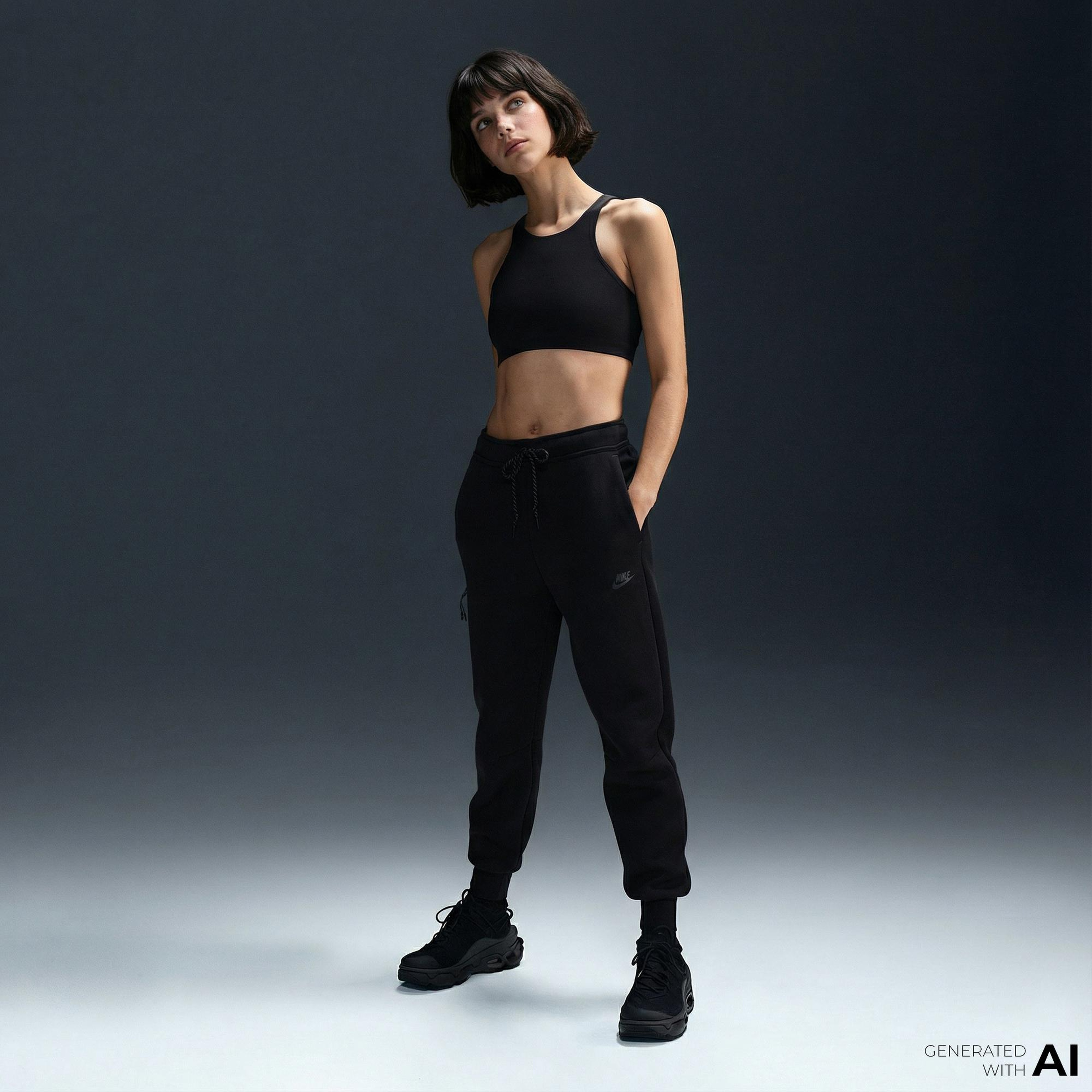 Nike Sportswear Tech Fleece Kadın Siyah Eşofman Altı