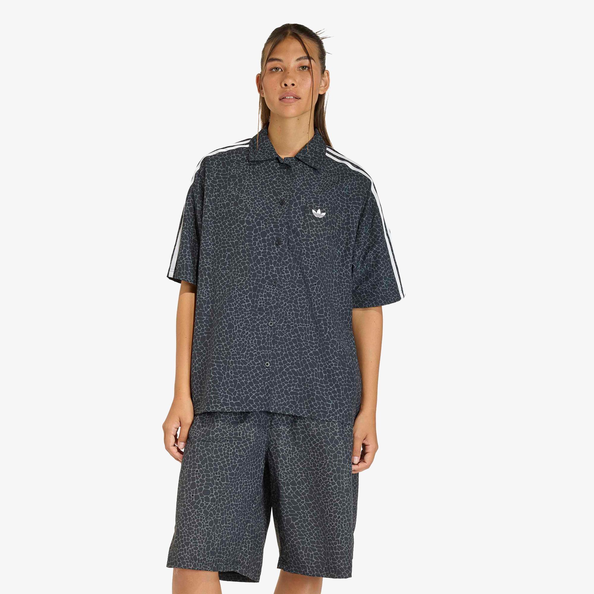adidas Aop Kadın Siyah Gömlek