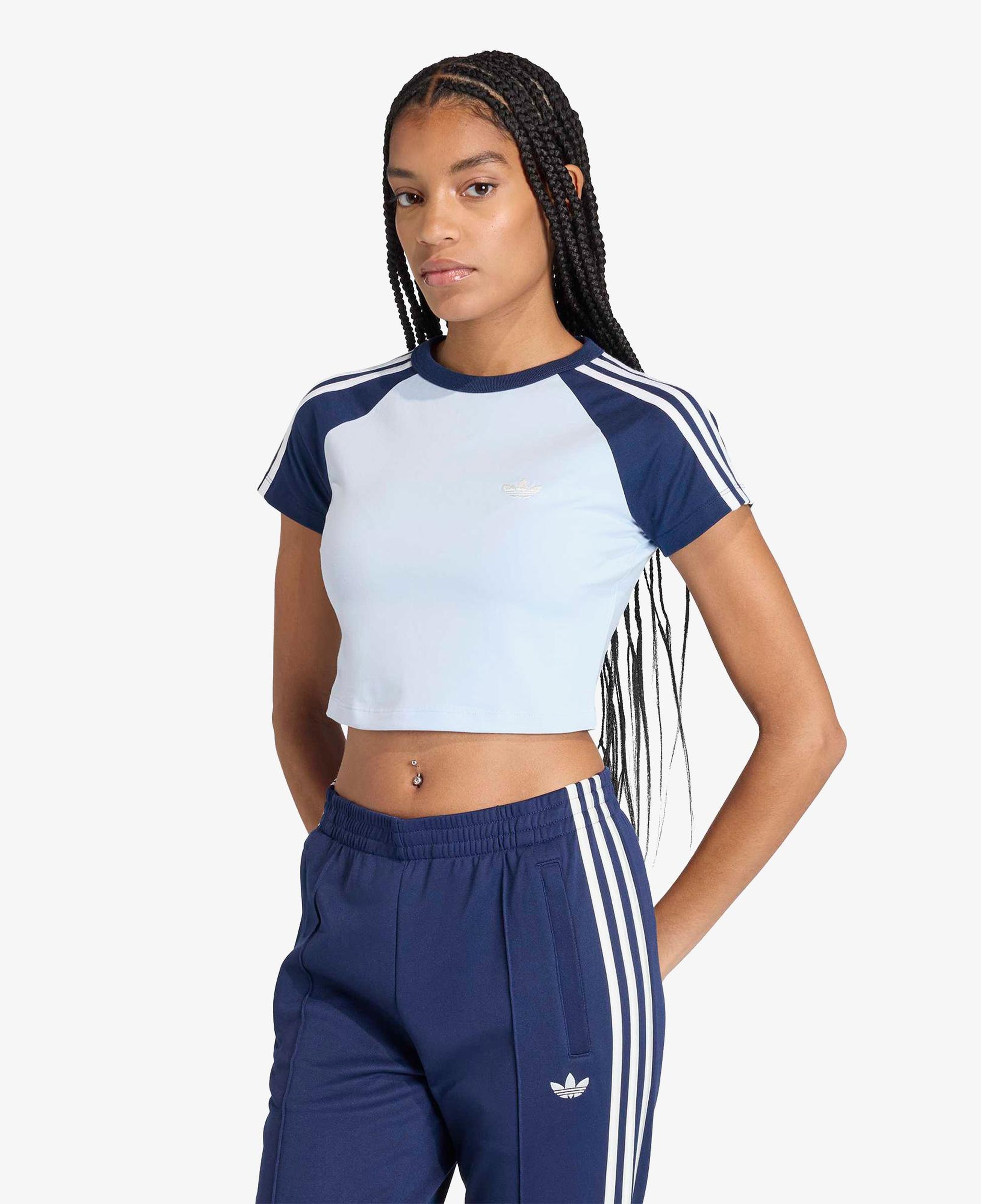 adidas Sst Baby Tee Kadın Mavi T-Shirt