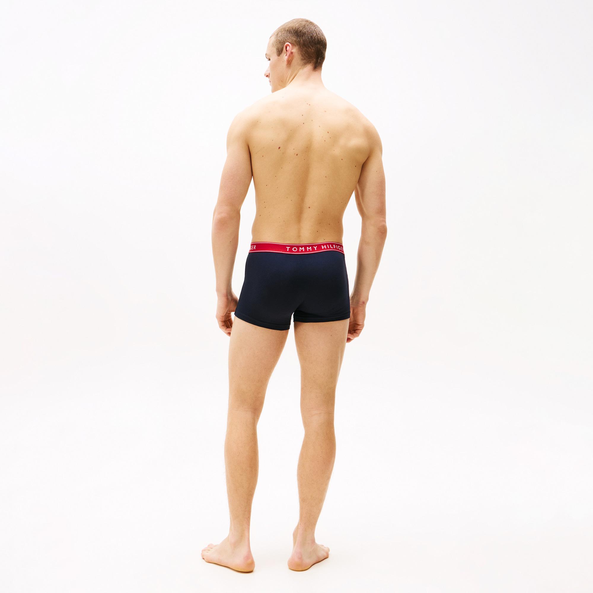 Tommy Hilfiger Lastikli Logolu Erkek Lacivert 3'lü Boxer
