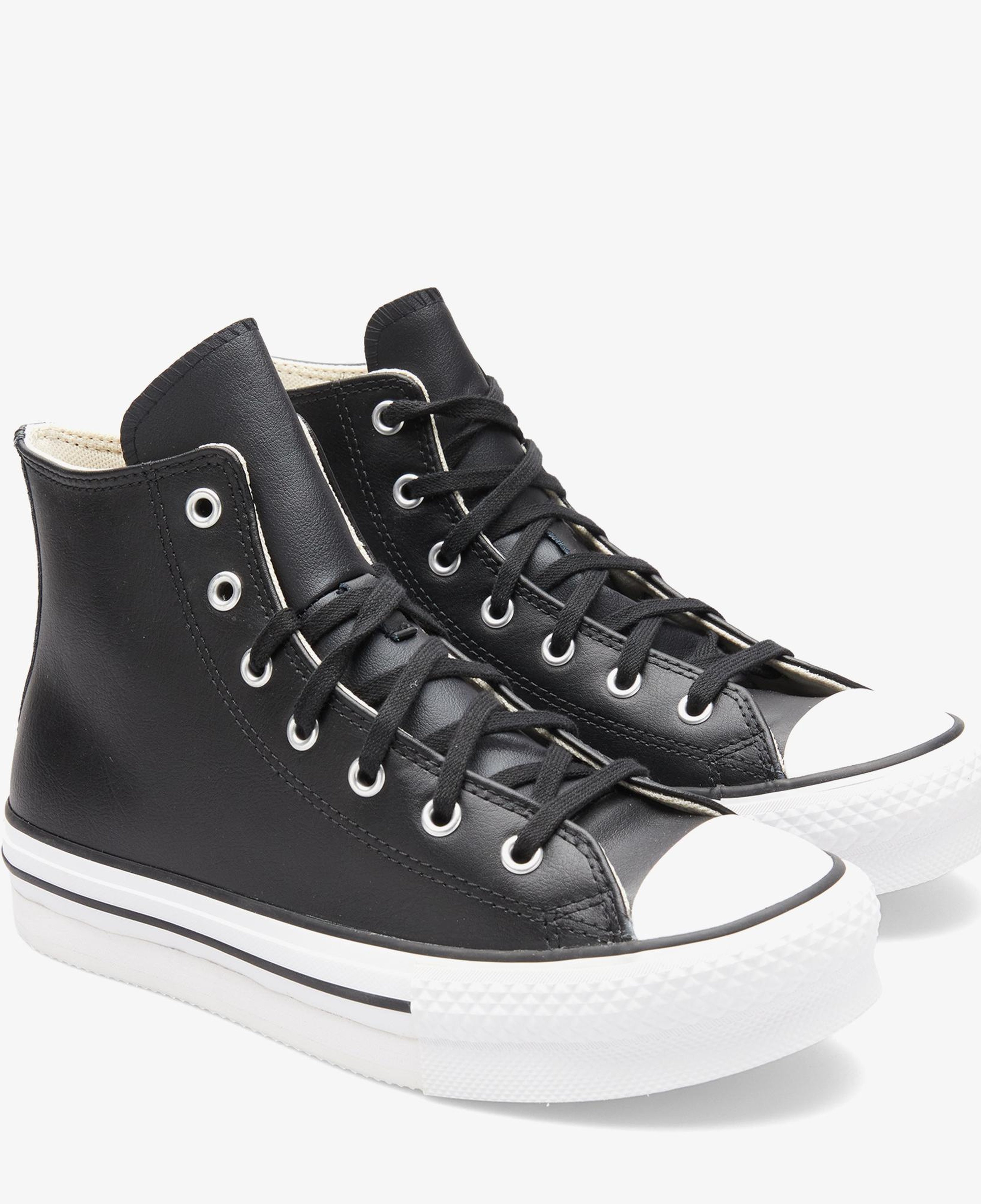 Converse Chuck Taylor All Star EVA Lift Genç Siyah Deri Sneaker