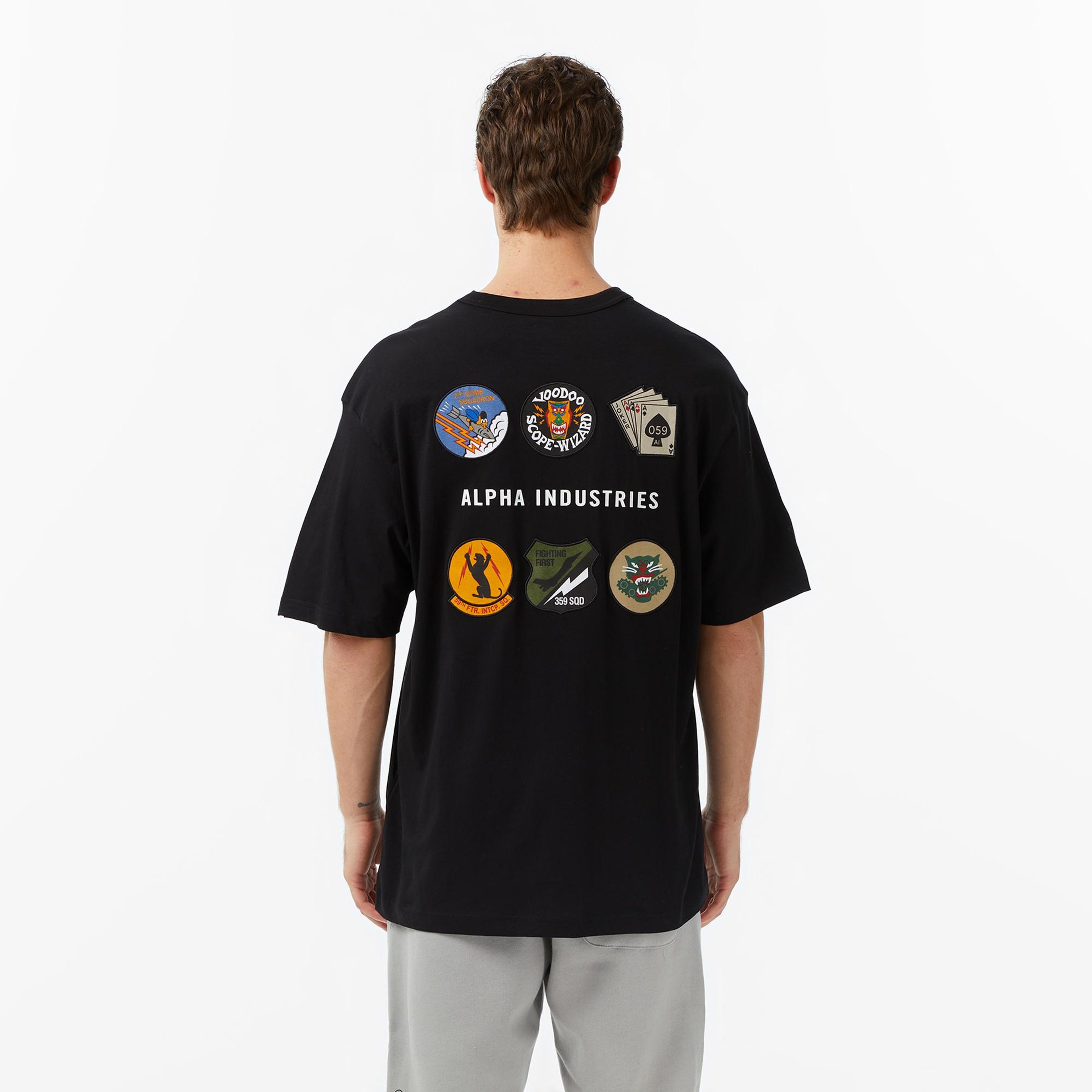 Alpha Indsutries Patched Erkek Siyah T-Shirt