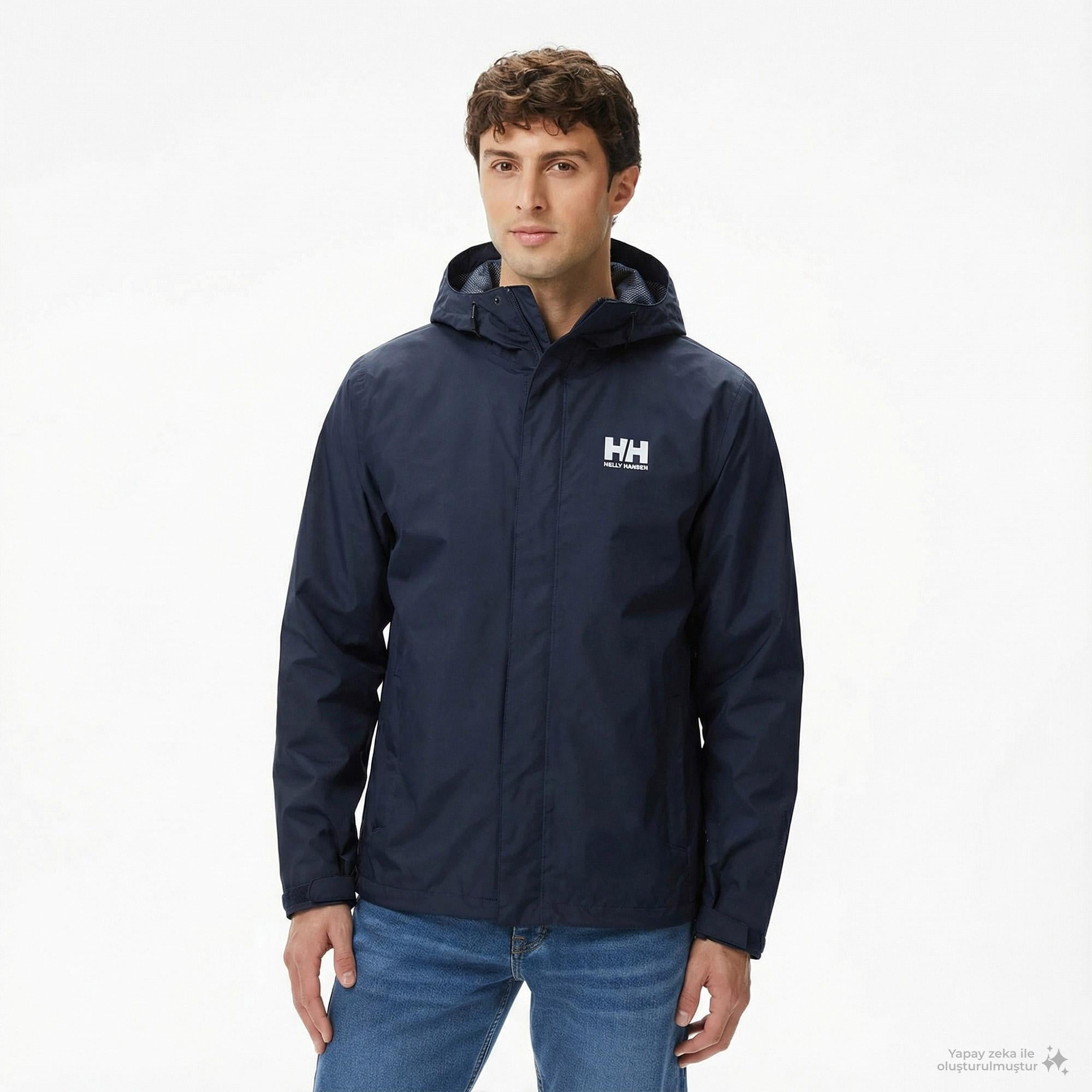 Helly Hansen Seven J Erkek Lacivert Yağmurluk